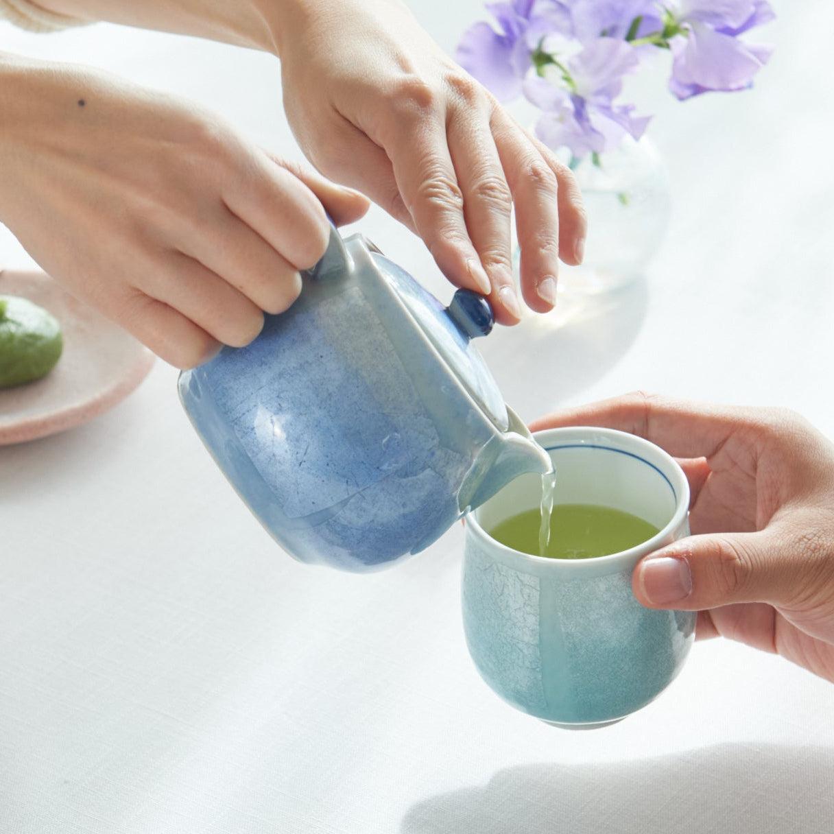 Ginsai Three Colors Japanese Tea Set