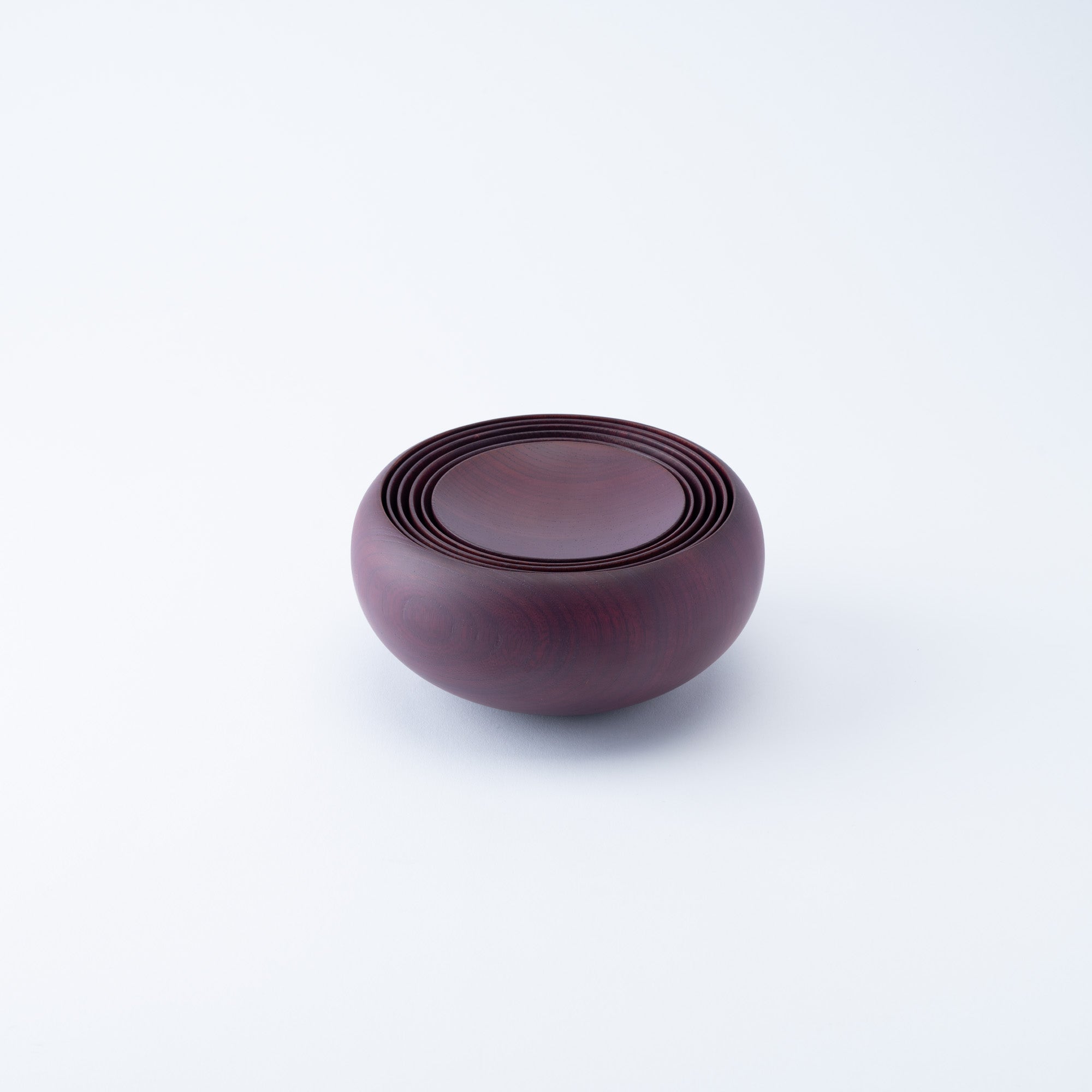 Purple Matte Wipe-lacquer Finish Oryoki Bowl Set