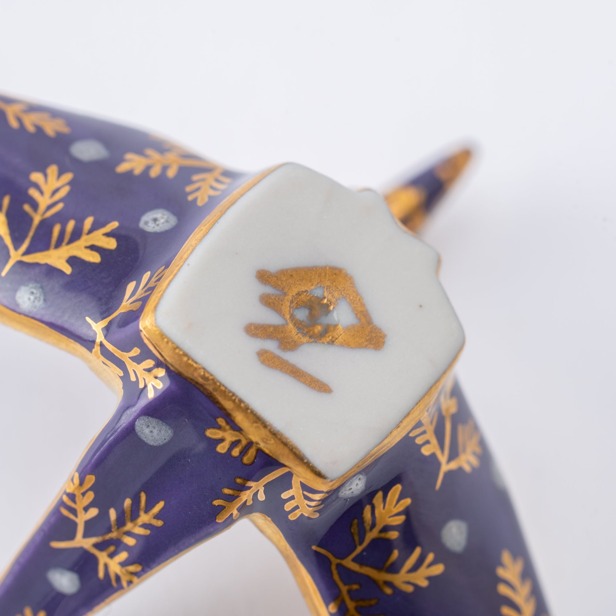 Gold-lined Origami Crane Chopstick Rest