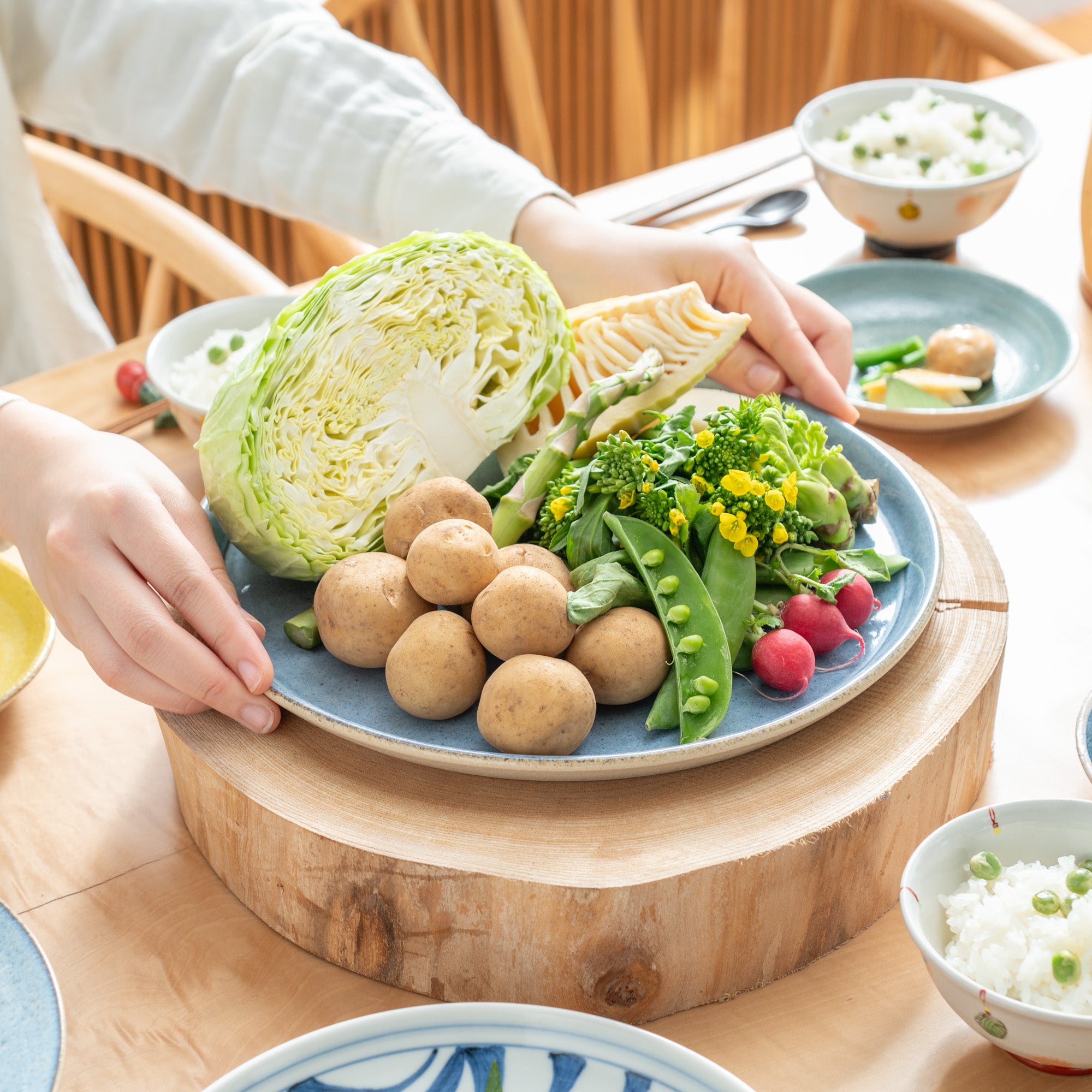 Blue Aohagi Dinner Plate