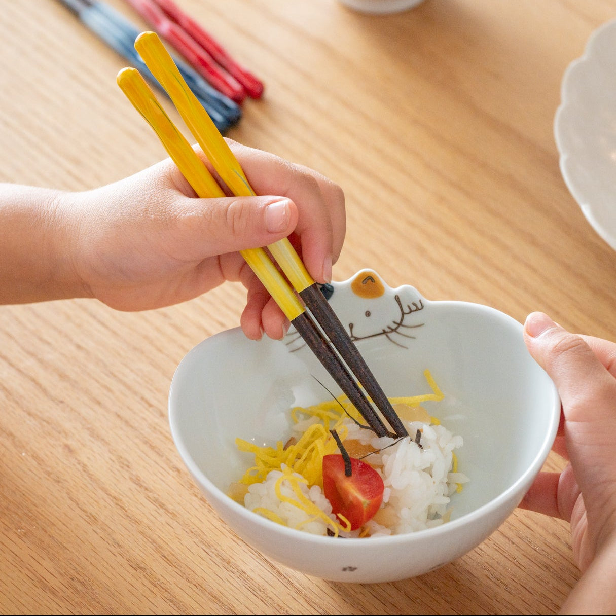 Yellow Perfect Fit Dishwasher Safe Wakasa Lacquer Reusable Chopsticks