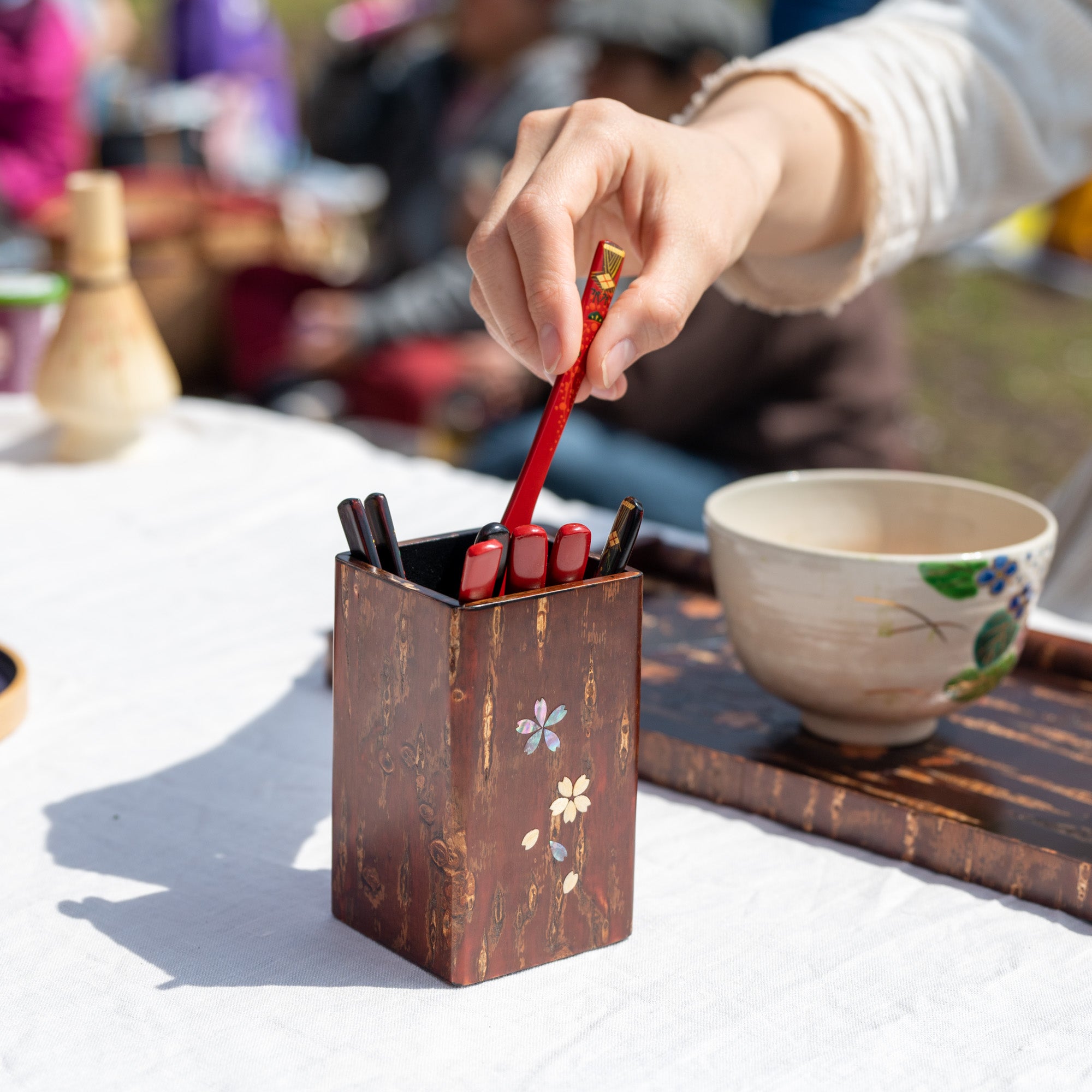 Sakura Shell Inlay Cutlery Stand