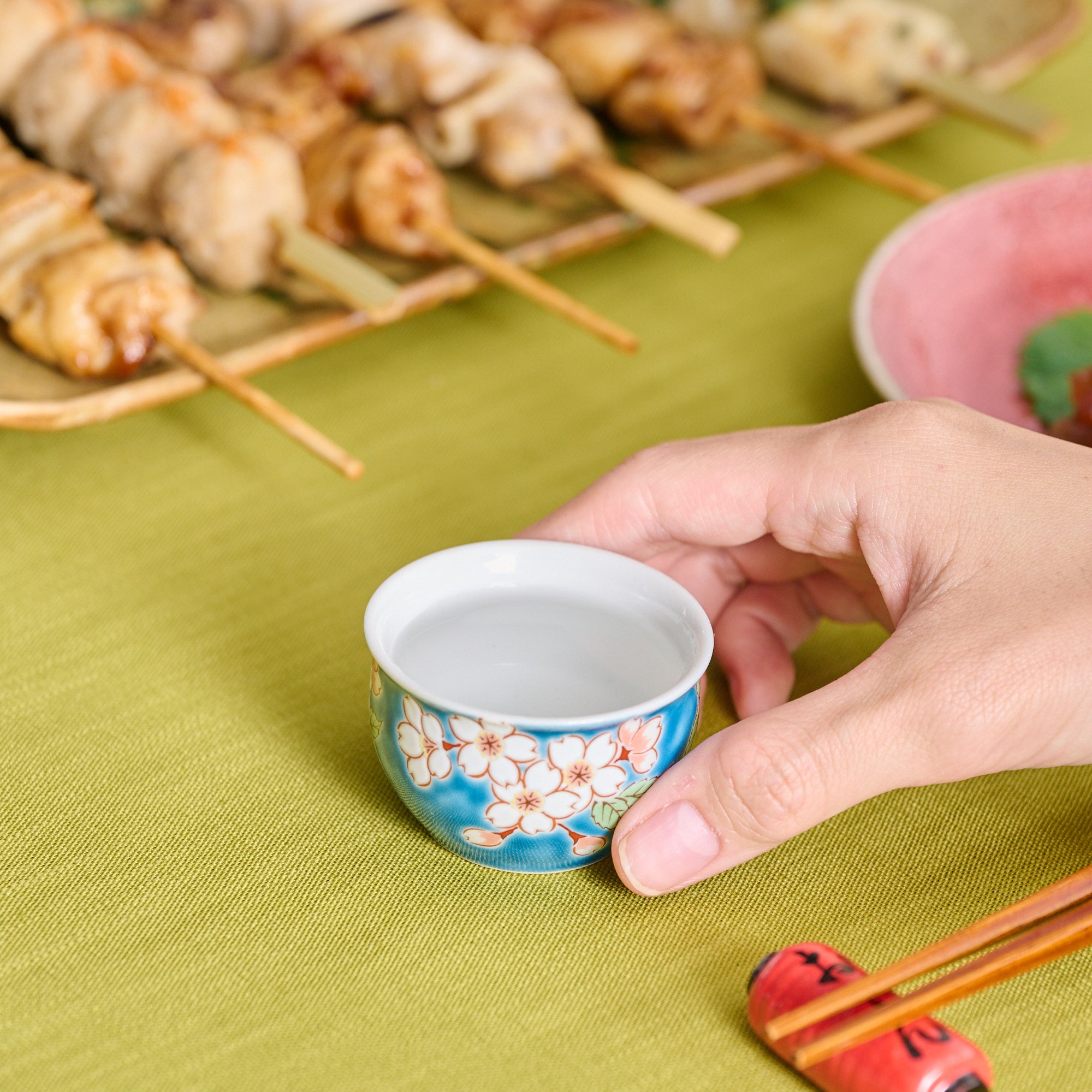 Seasonal Flowers Ochoko Sake Cup Set