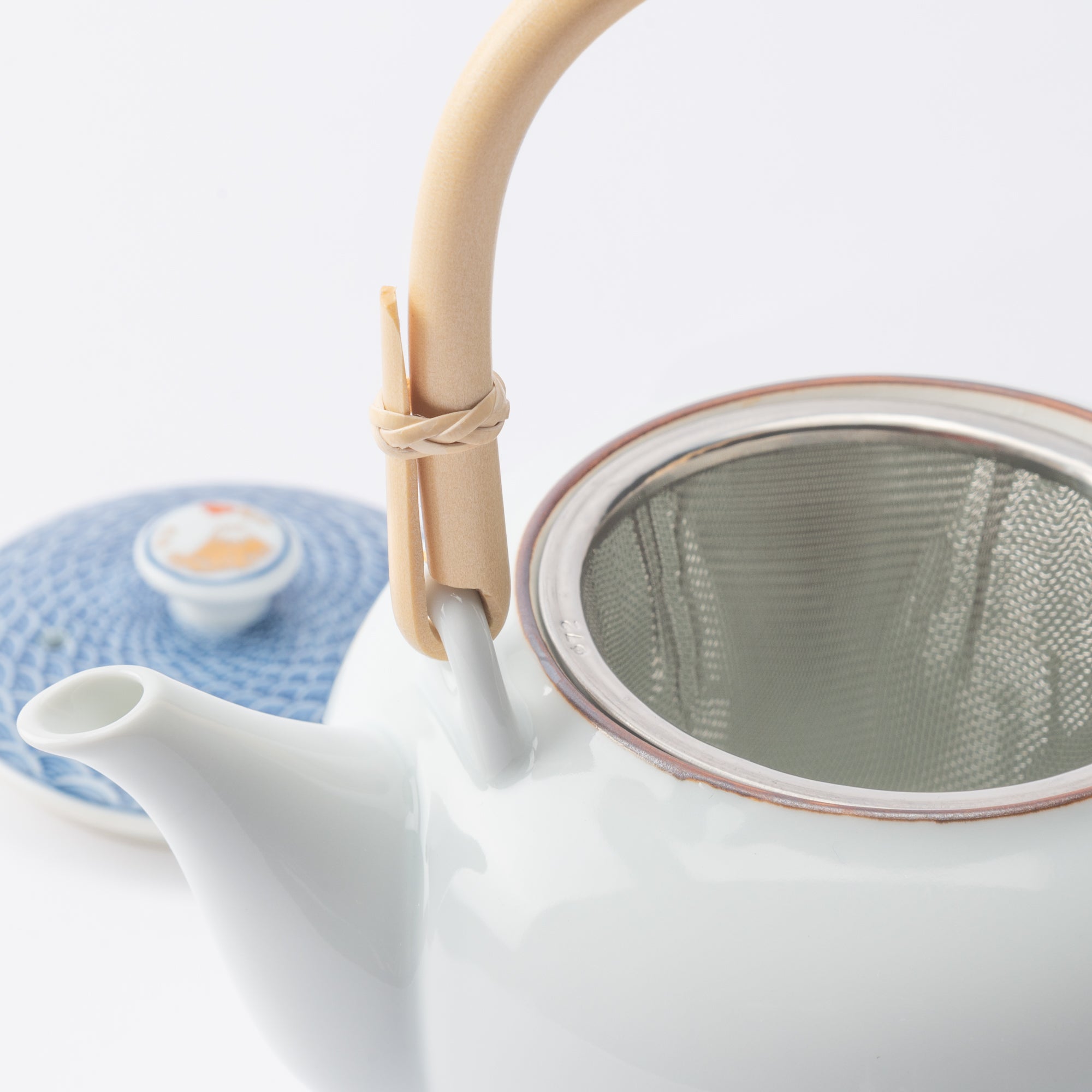 Seigaiha Blue Wave Japanese Teapot