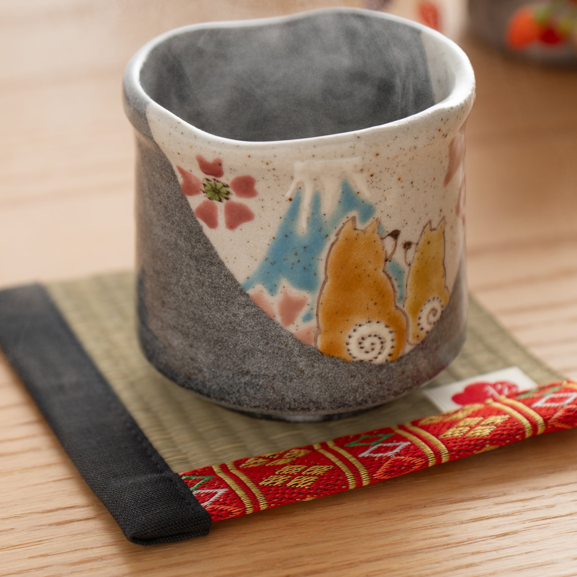 Shiba Inu in Sunny Spot Yunomi Japanese Teacup