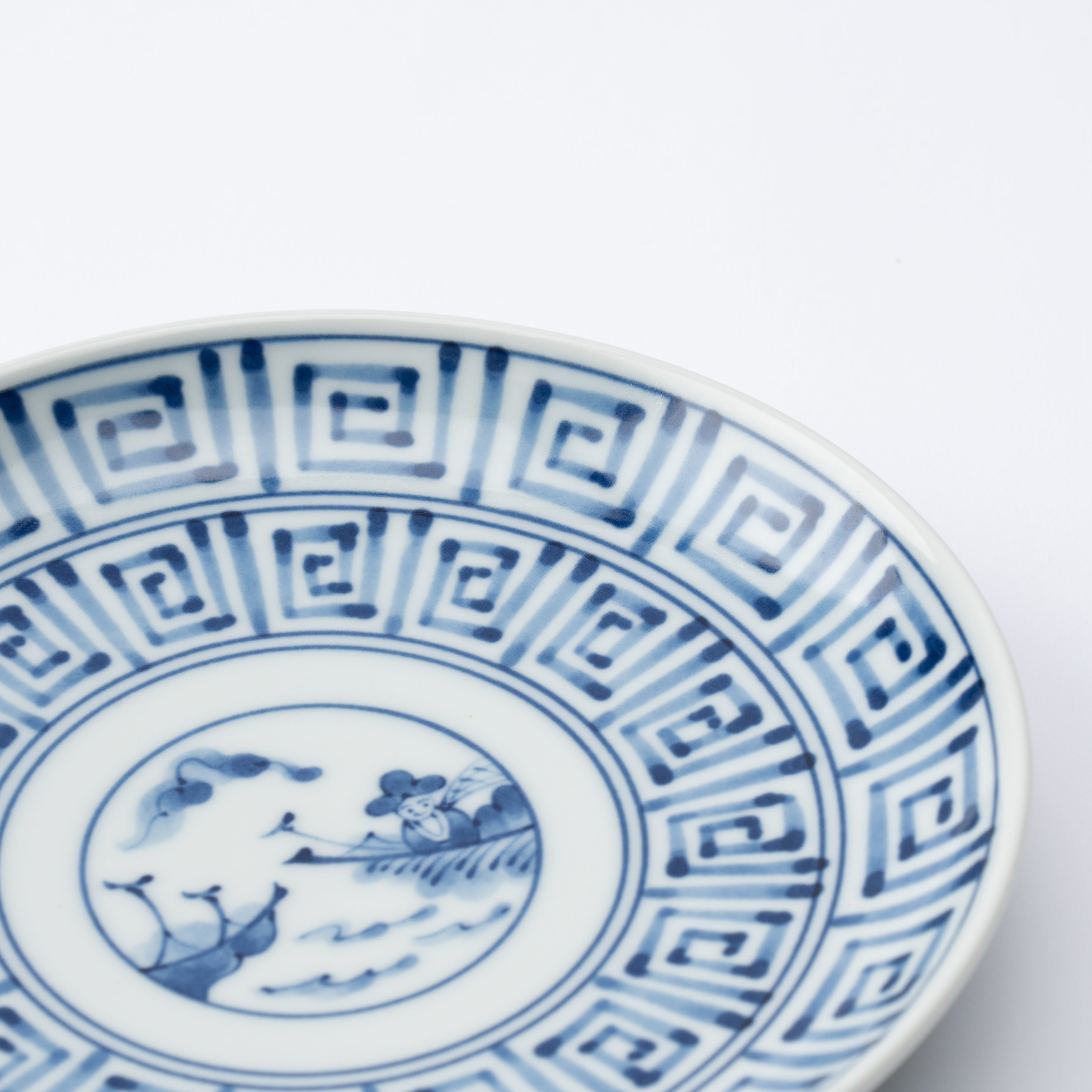 Indigo Geometric Swirl and Nanban Side Plate