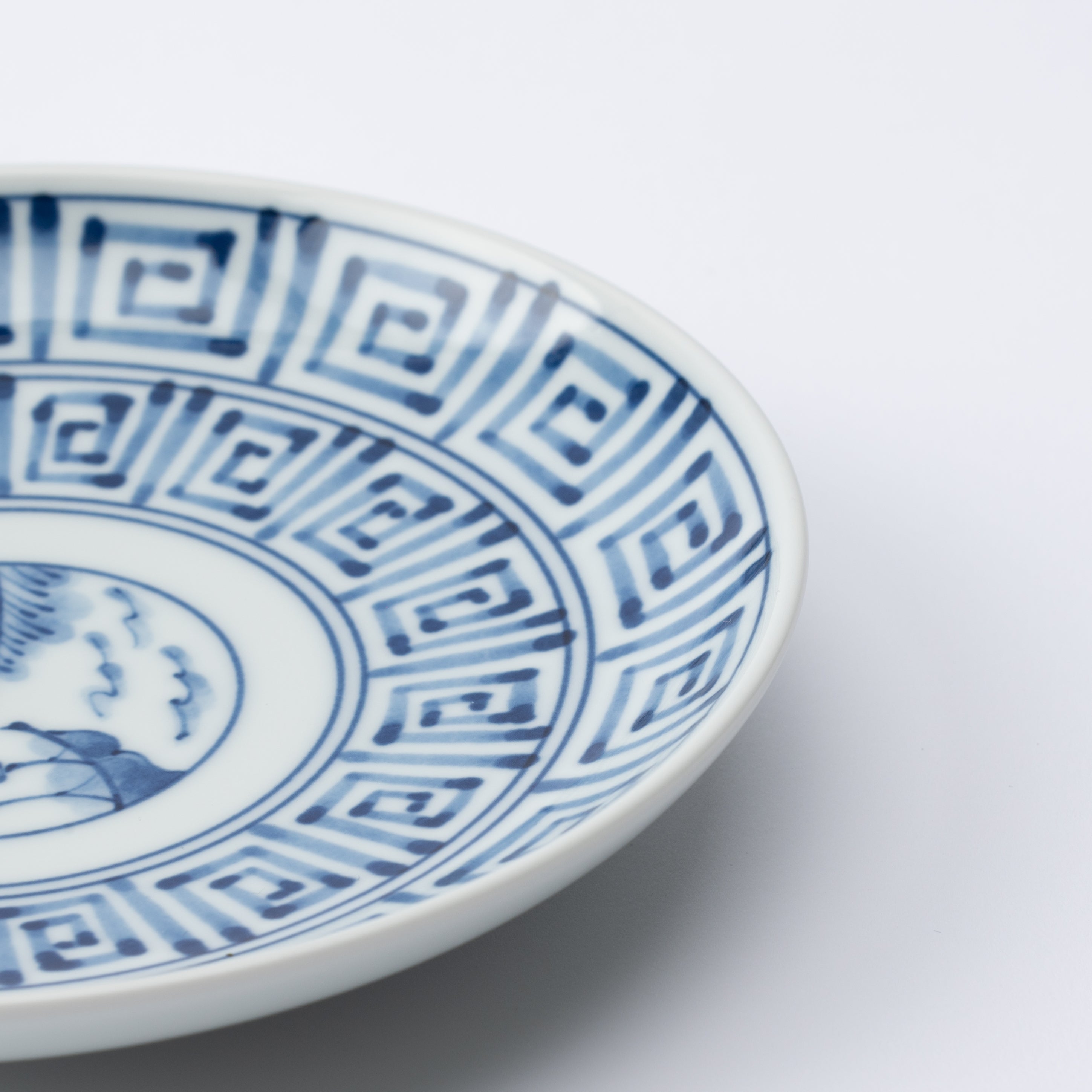 Indigo Geometric Swirl and Nanban Side Plate