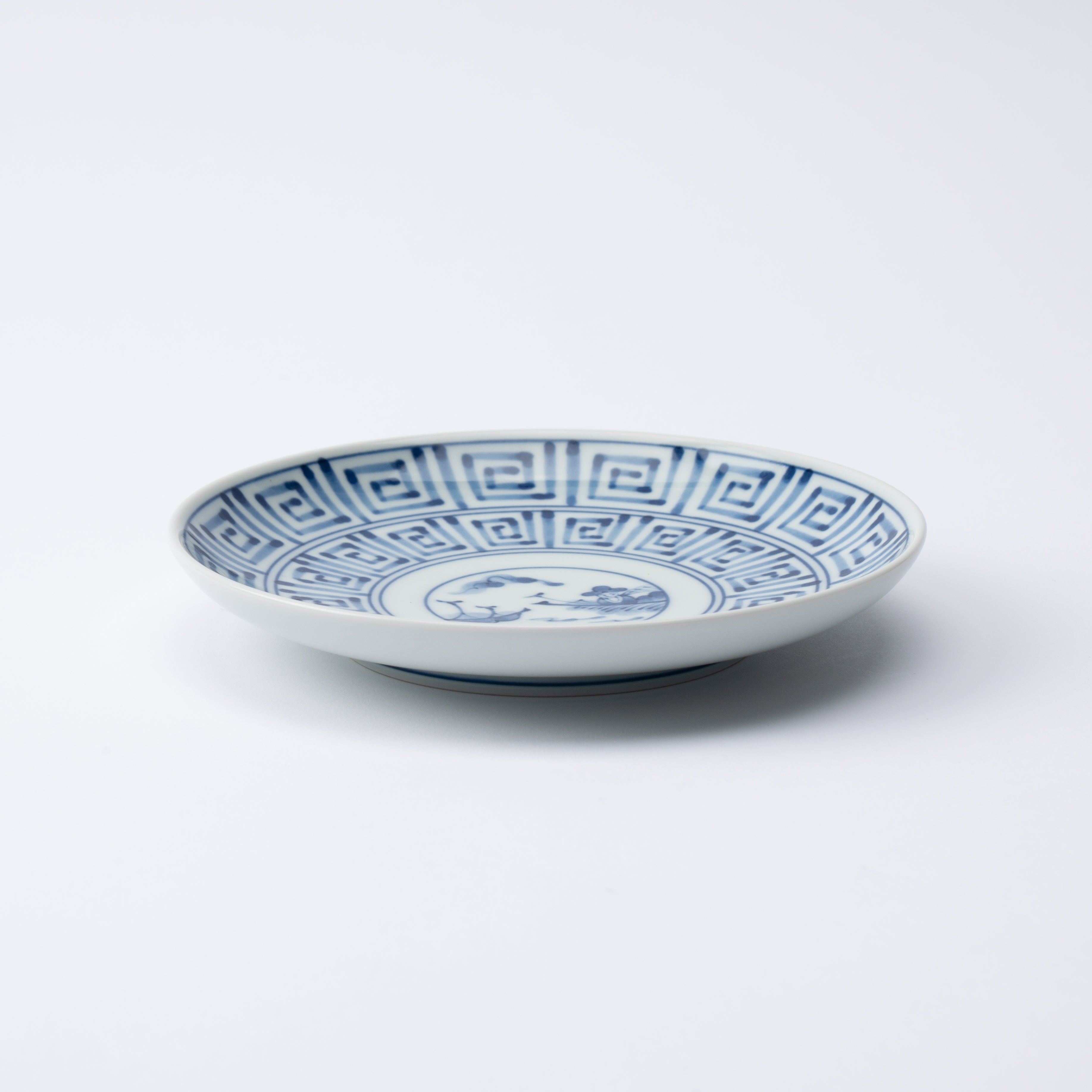 Indigo Geometric Swirl and Nanban Side Plate