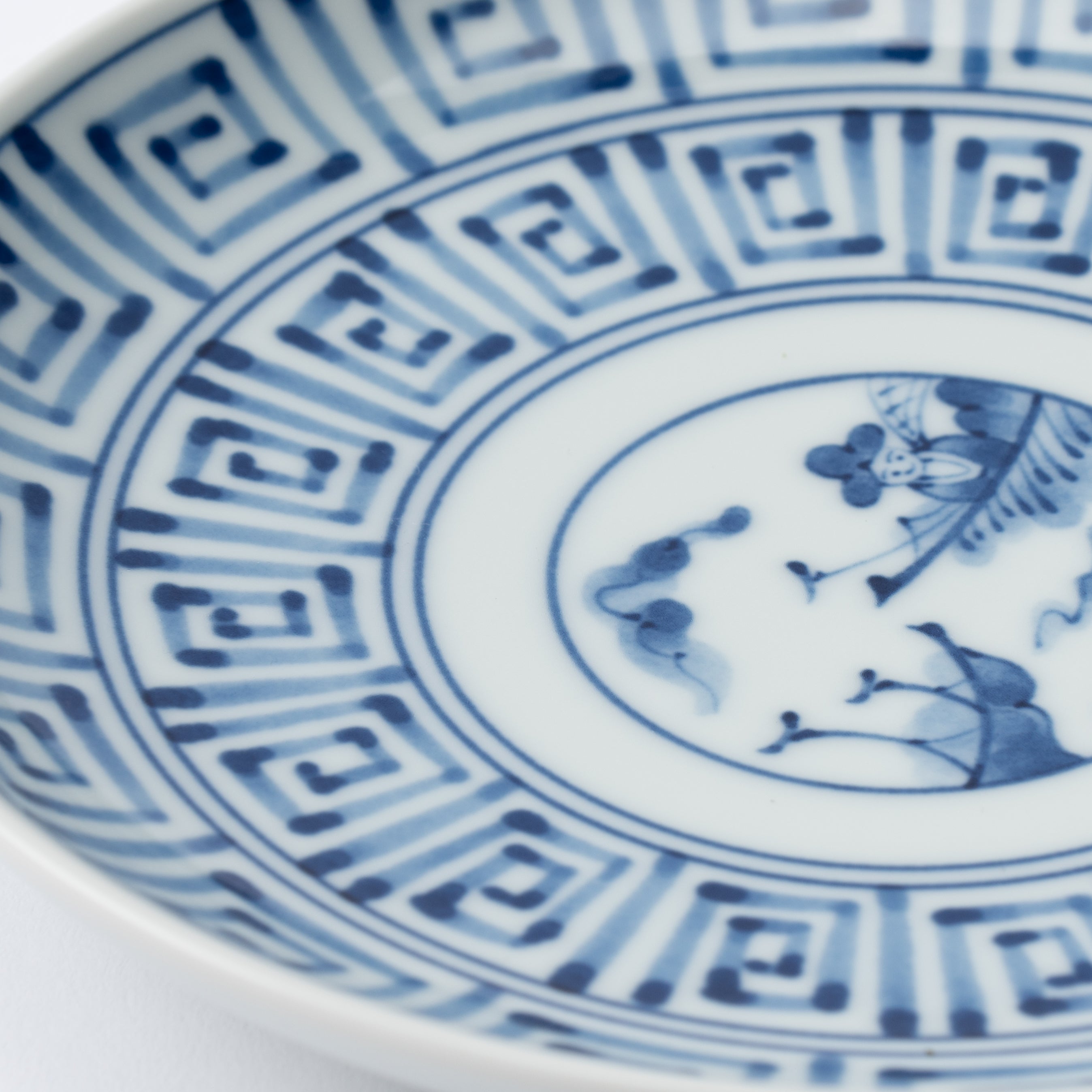 Indigo Geometric Swirl and Nanban Side Plate