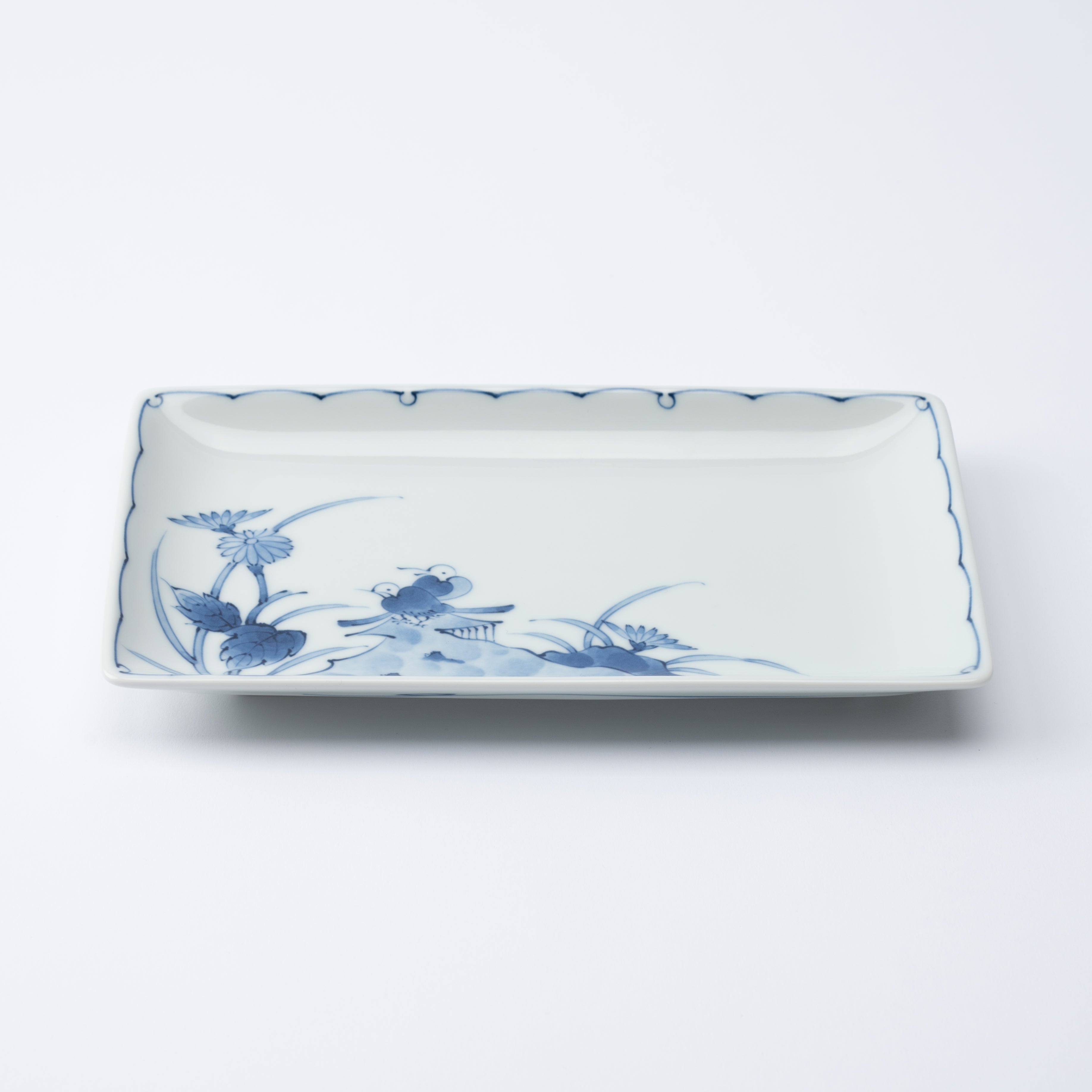 Plants and Birds Rectangular Dinner Plate