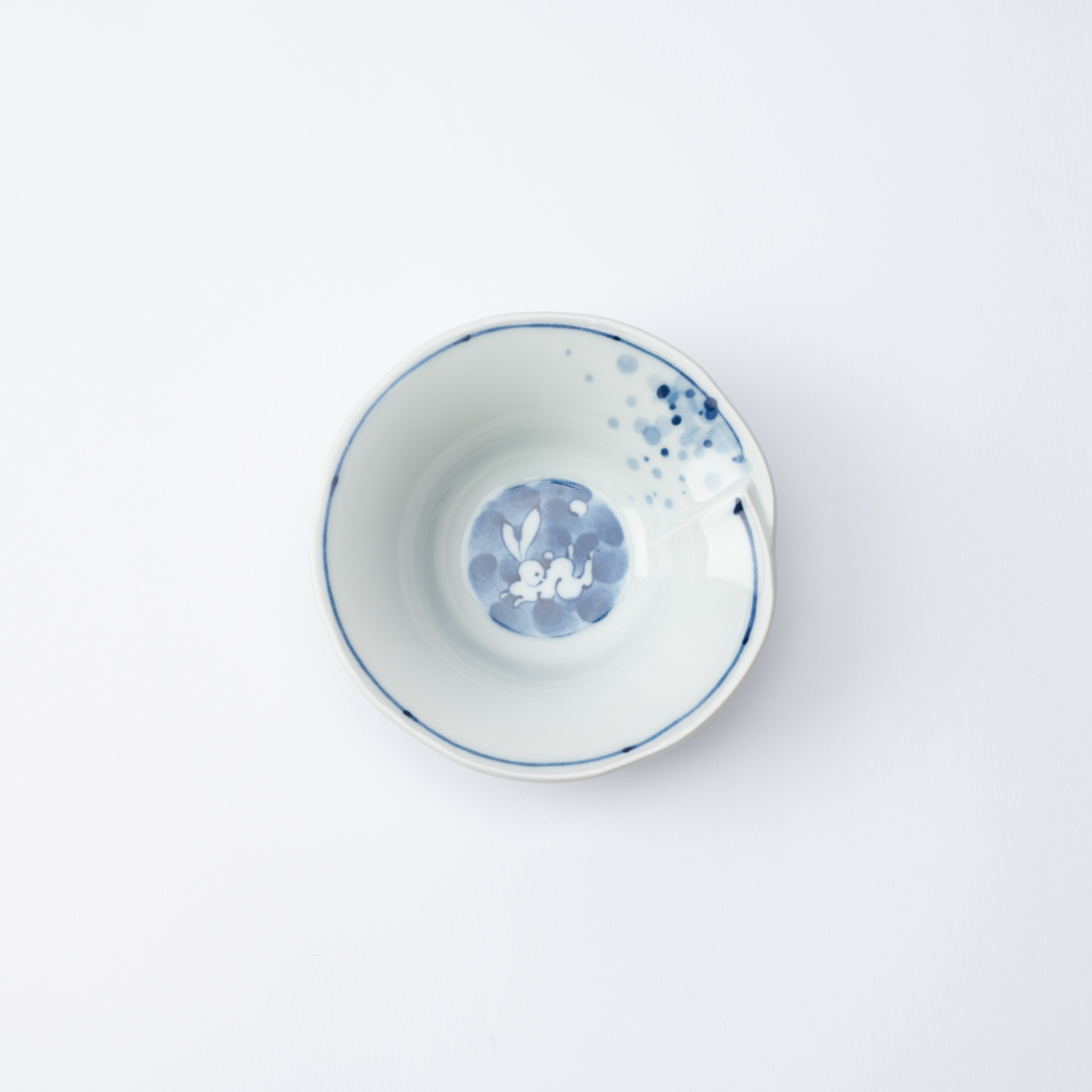 Swirled Rim Rabbit Kobachi Small Bowl