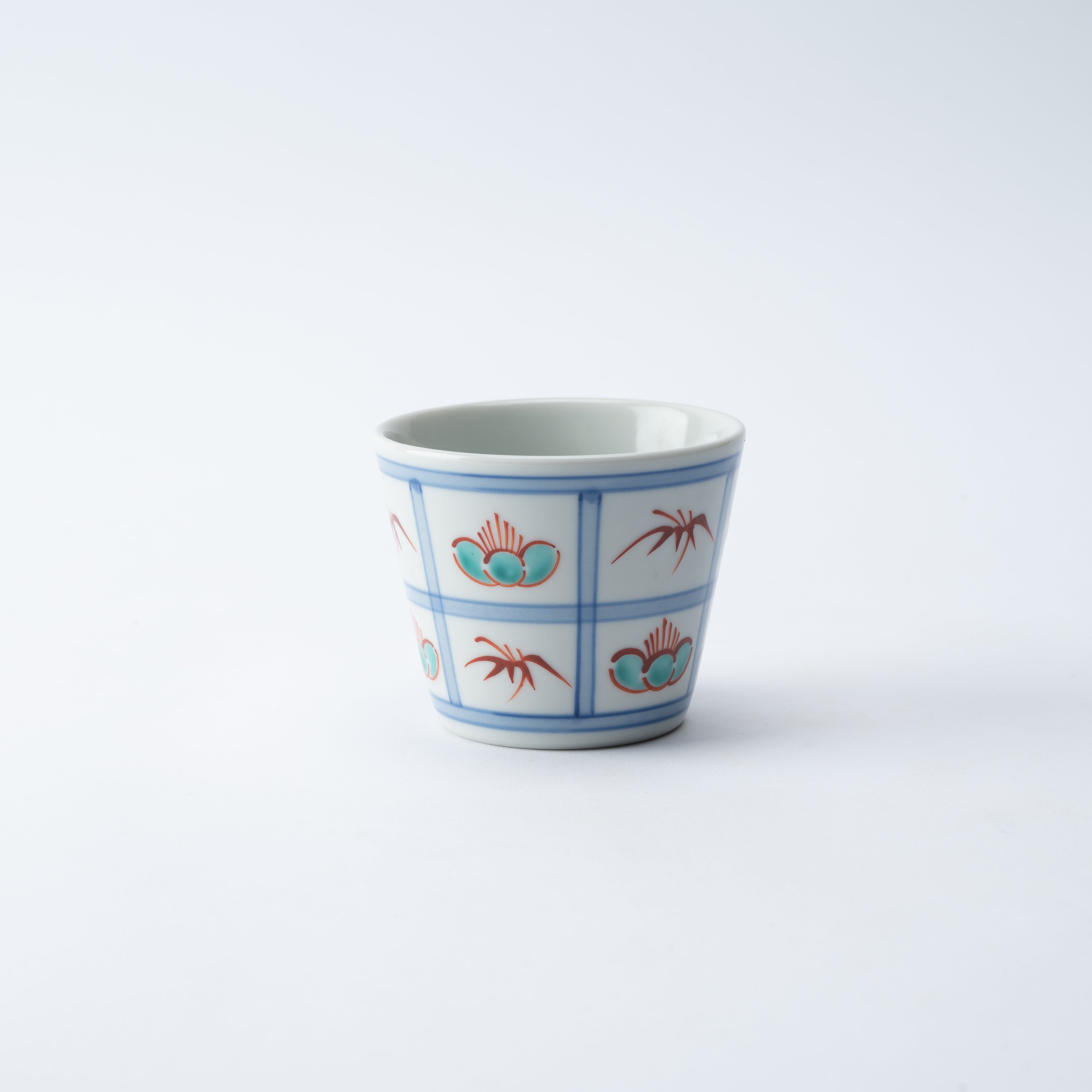 Plum Blossom and Bamboo Soba Choko Cup