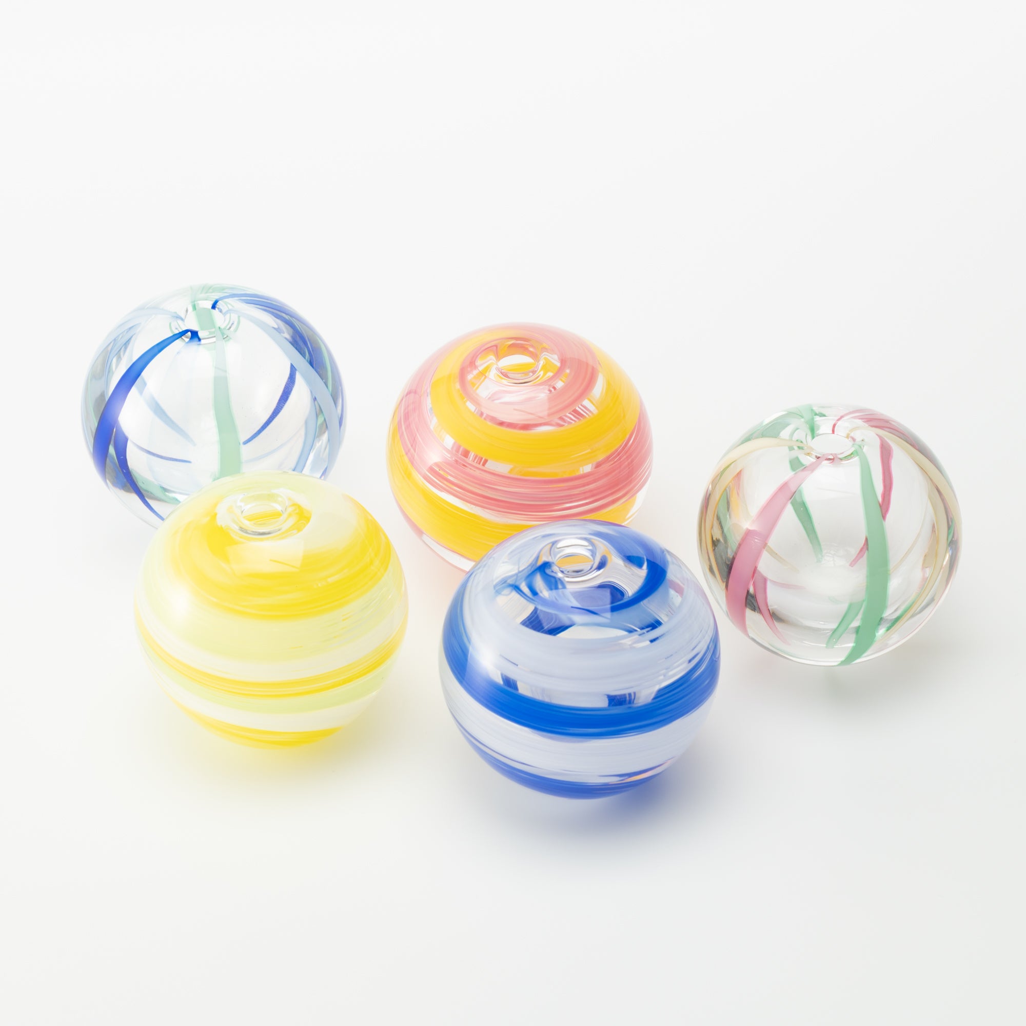 Colorful Globe Flower Vases
