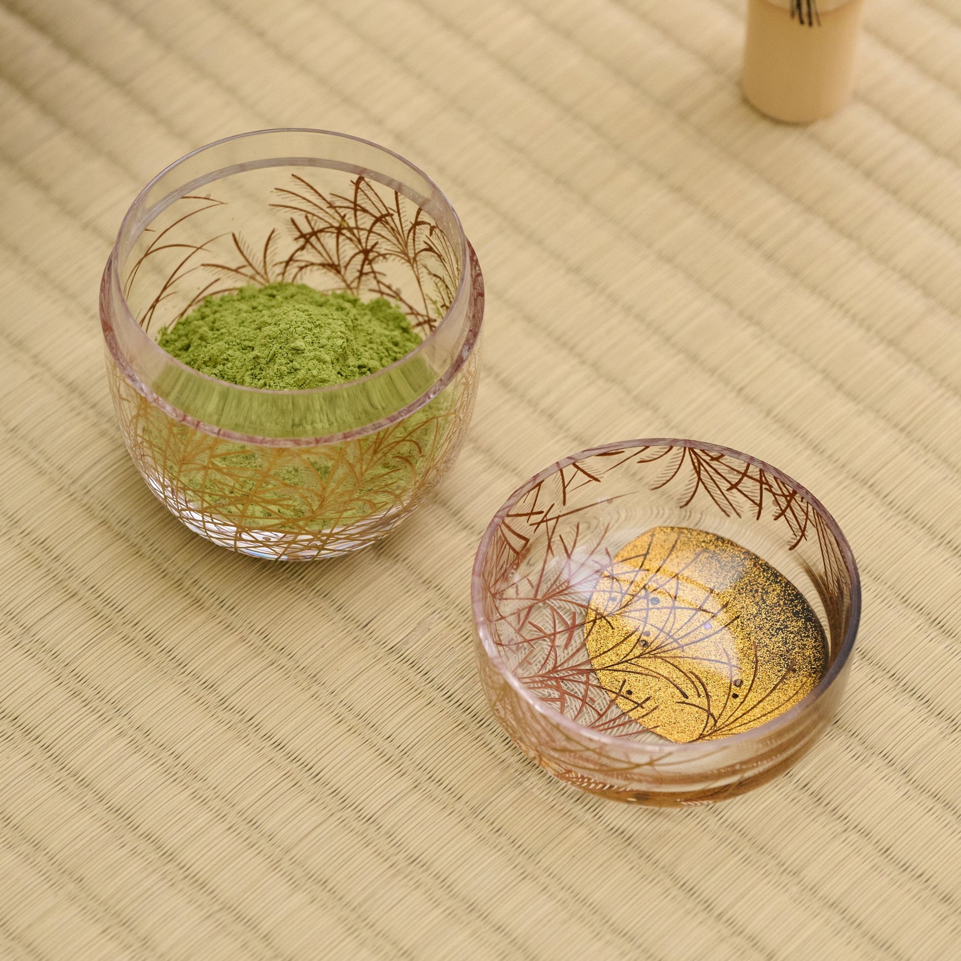 Silver Grass Under the Moon Natsume Matcha Container