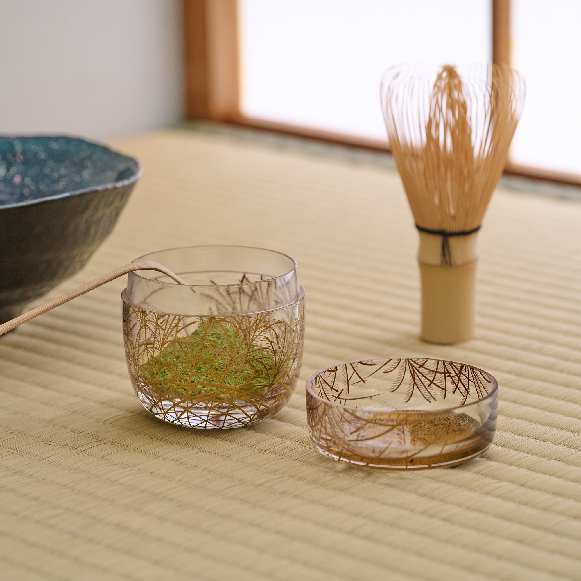 Silver Grass Under the Moon Natsume Matcha Container