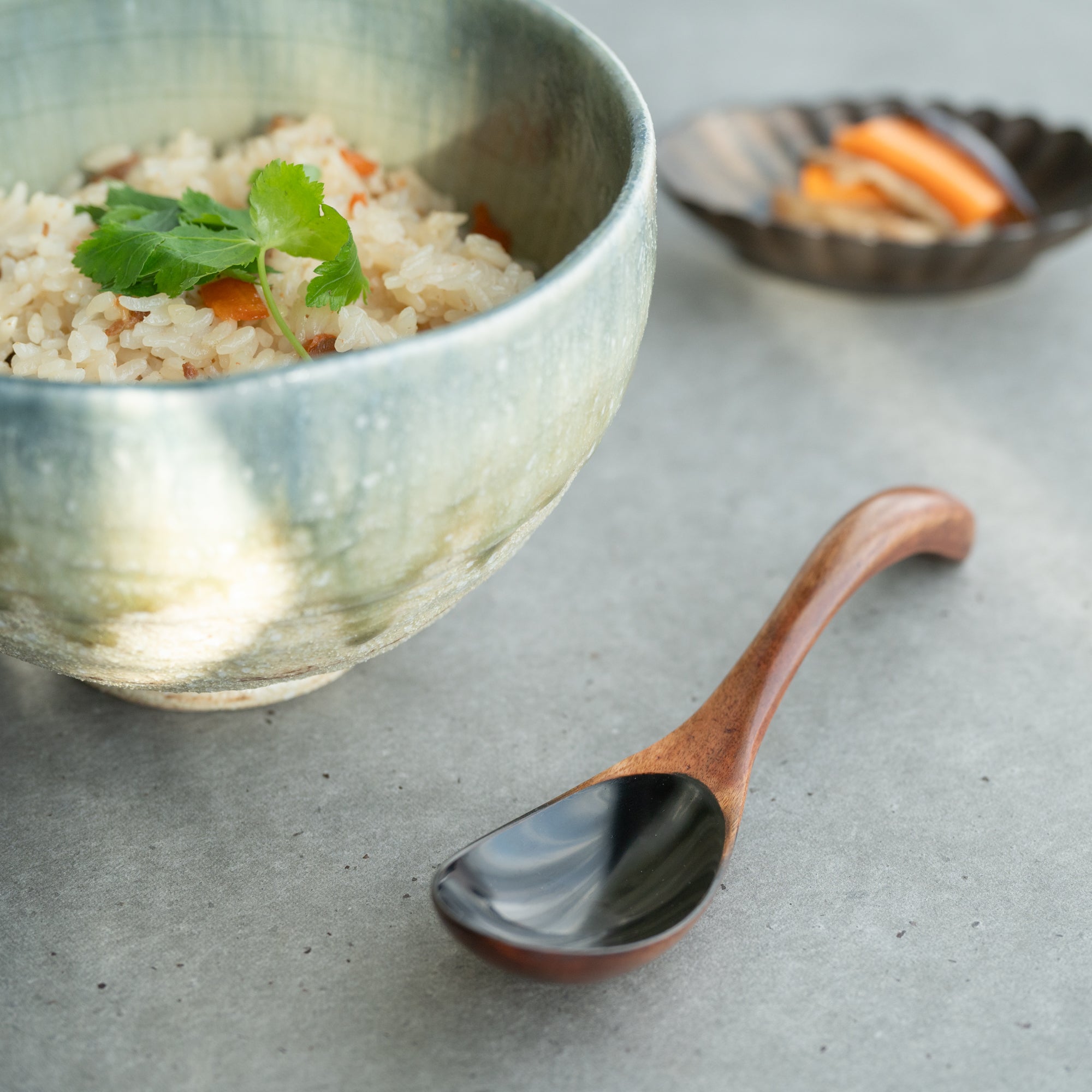 Curved Lacquered-Bowl Ramen Spoon