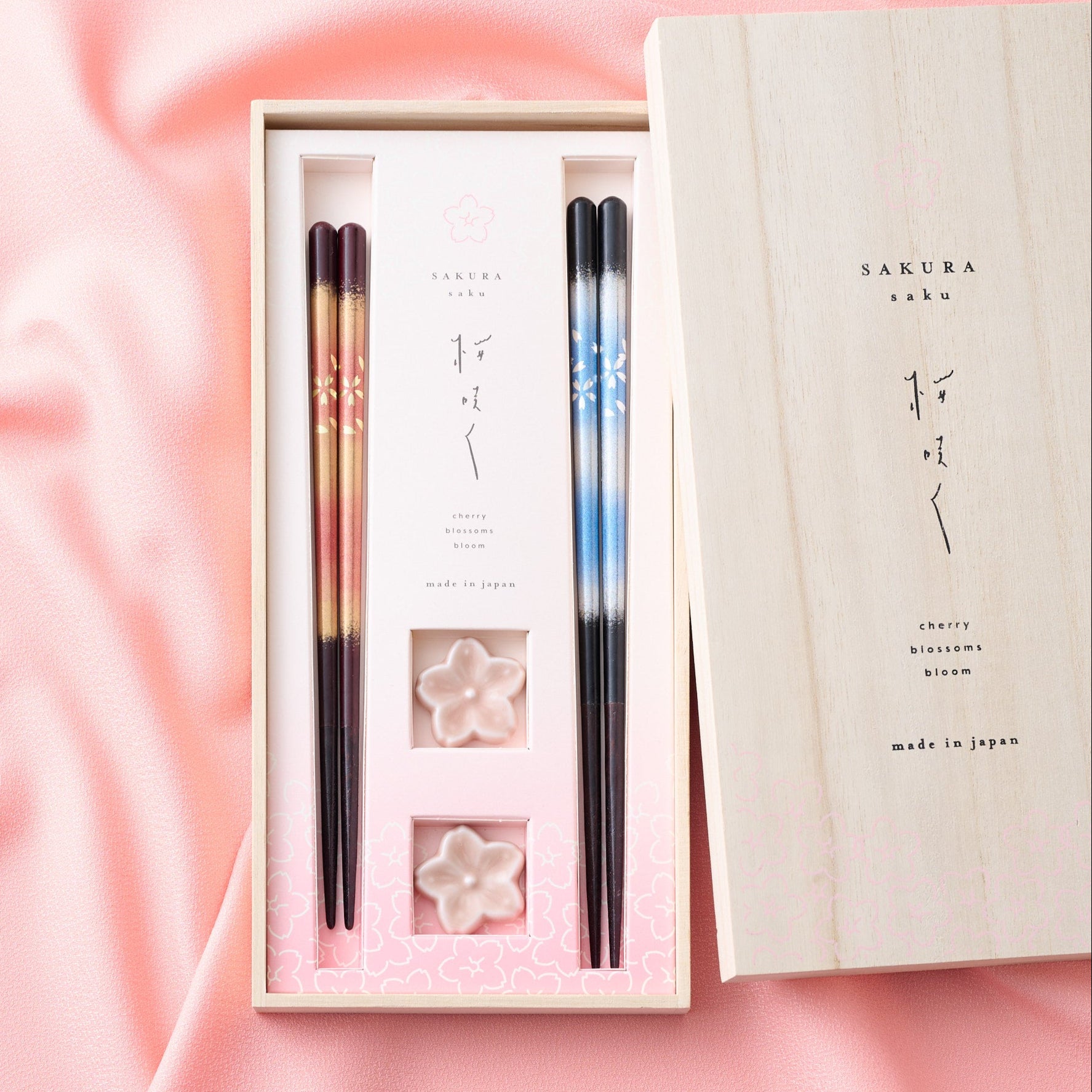 Sakura Breeze Chopsticks Pair Set  with Chopstick Rests