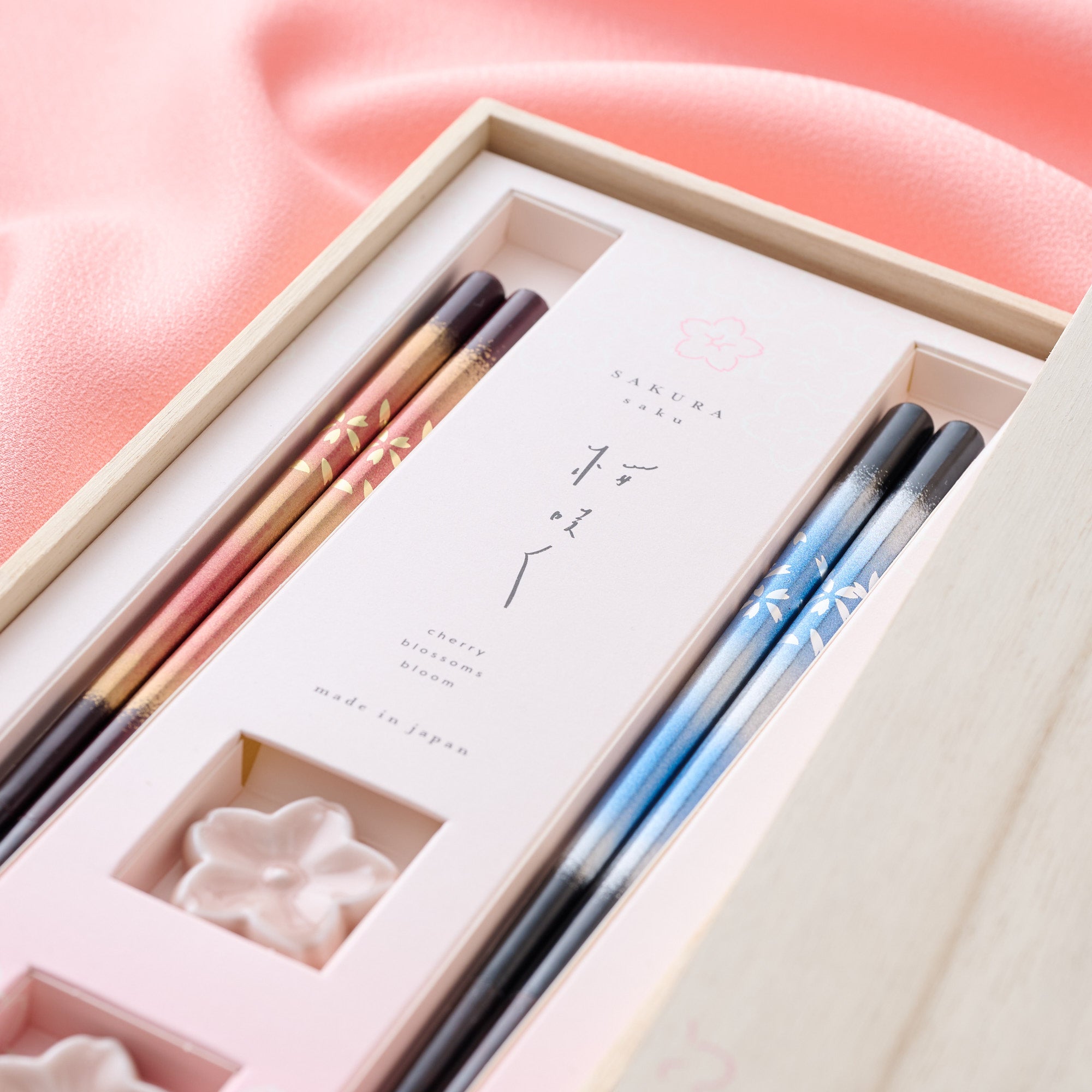 Sakura Breeze Chopsticks Pair Set  with Chopstick Rests