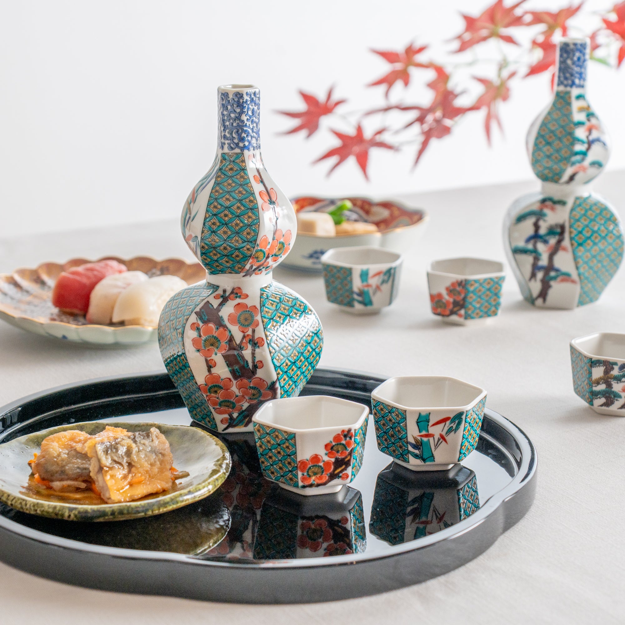 Pine, Bamboo and Plum Sake Set