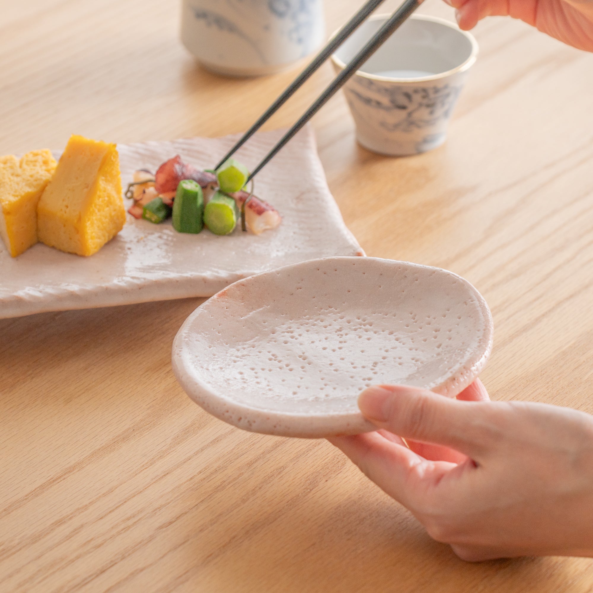 Shino Blush Sauce Plate