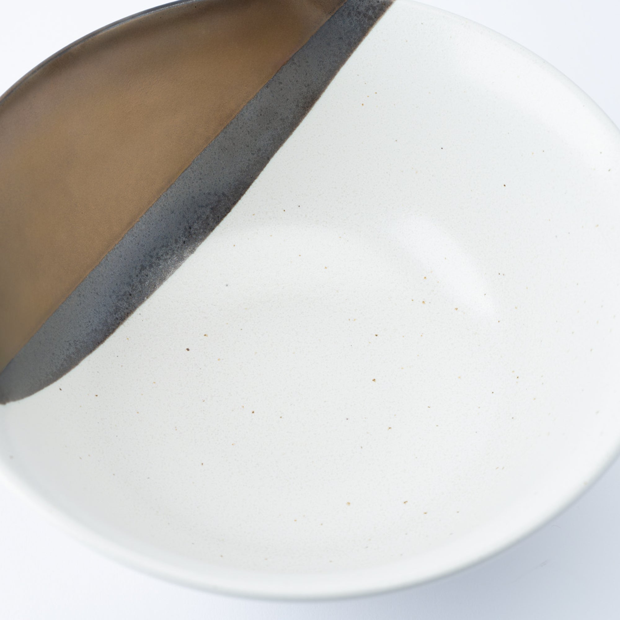 Bronze Luster with Matte Cream Ramen Bowl 8.9 IN