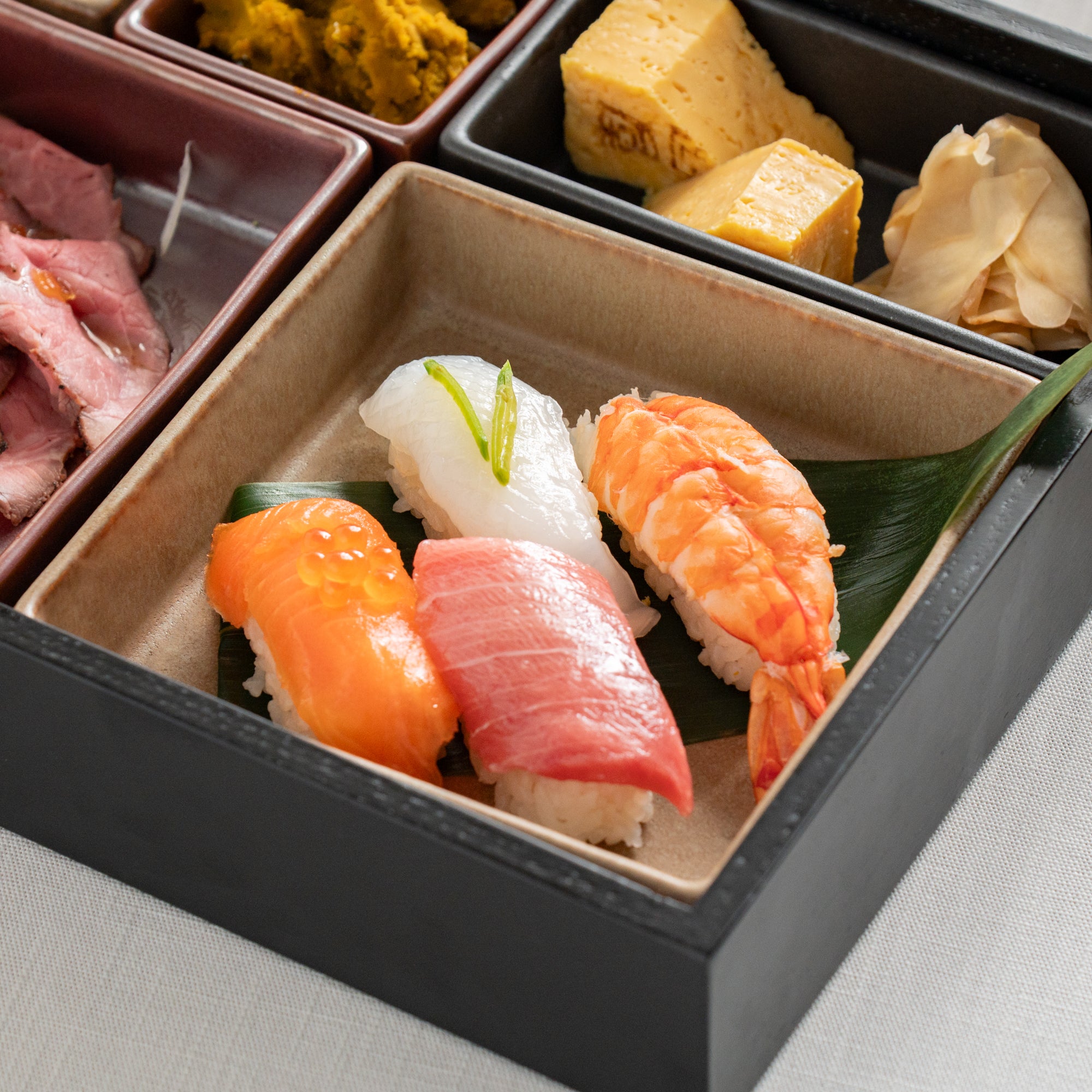 Matte Black Modern Shokado Bento Box LL