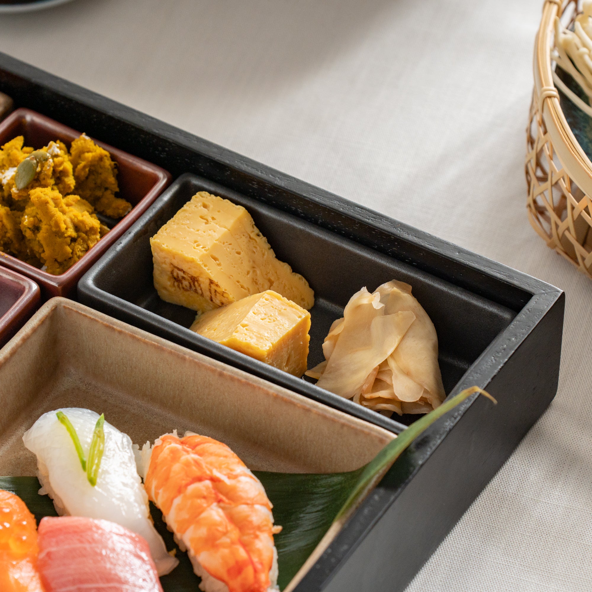Matte Black Modern Shokado Bento Box LL