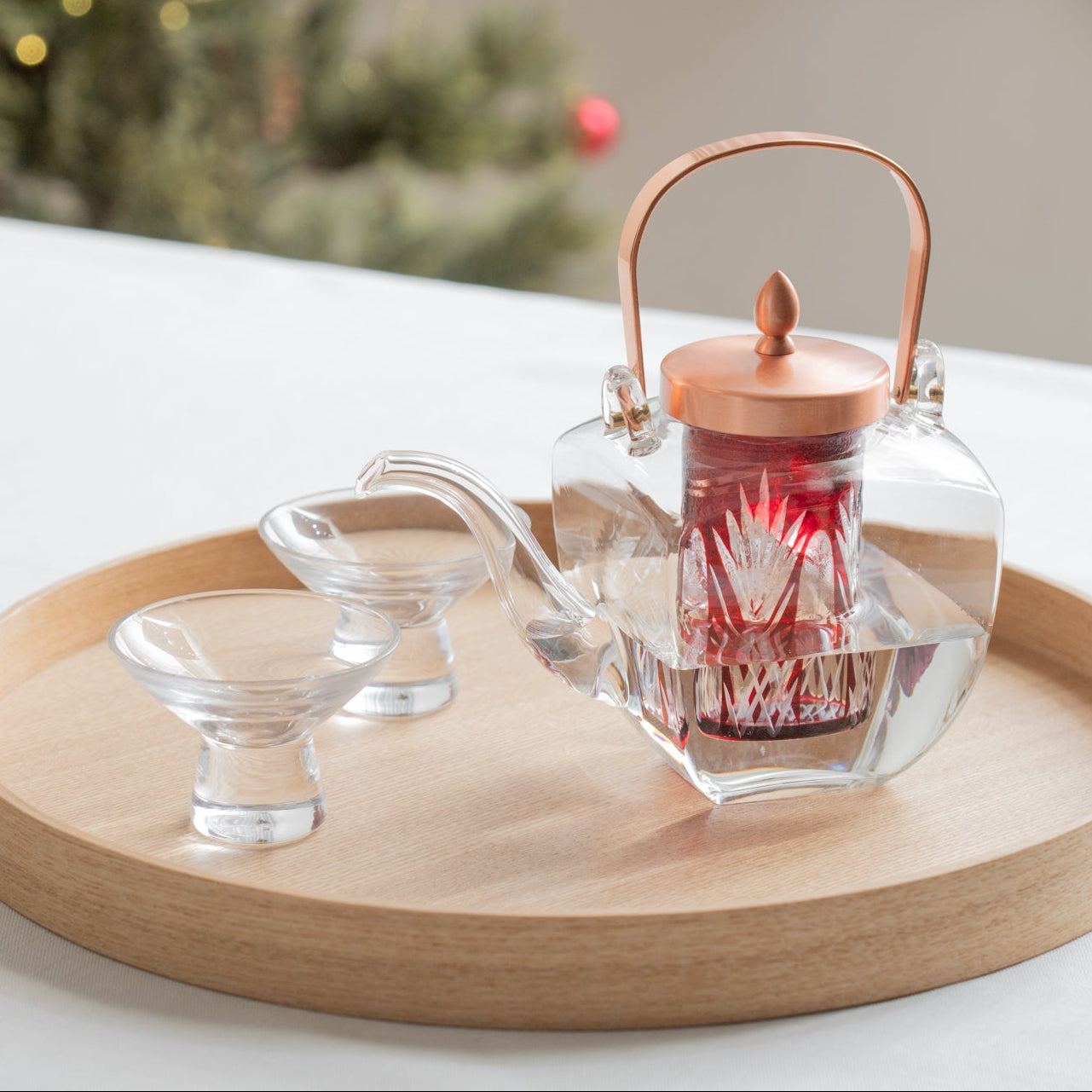 Column Glass Sakazuki Flat Sake Cup