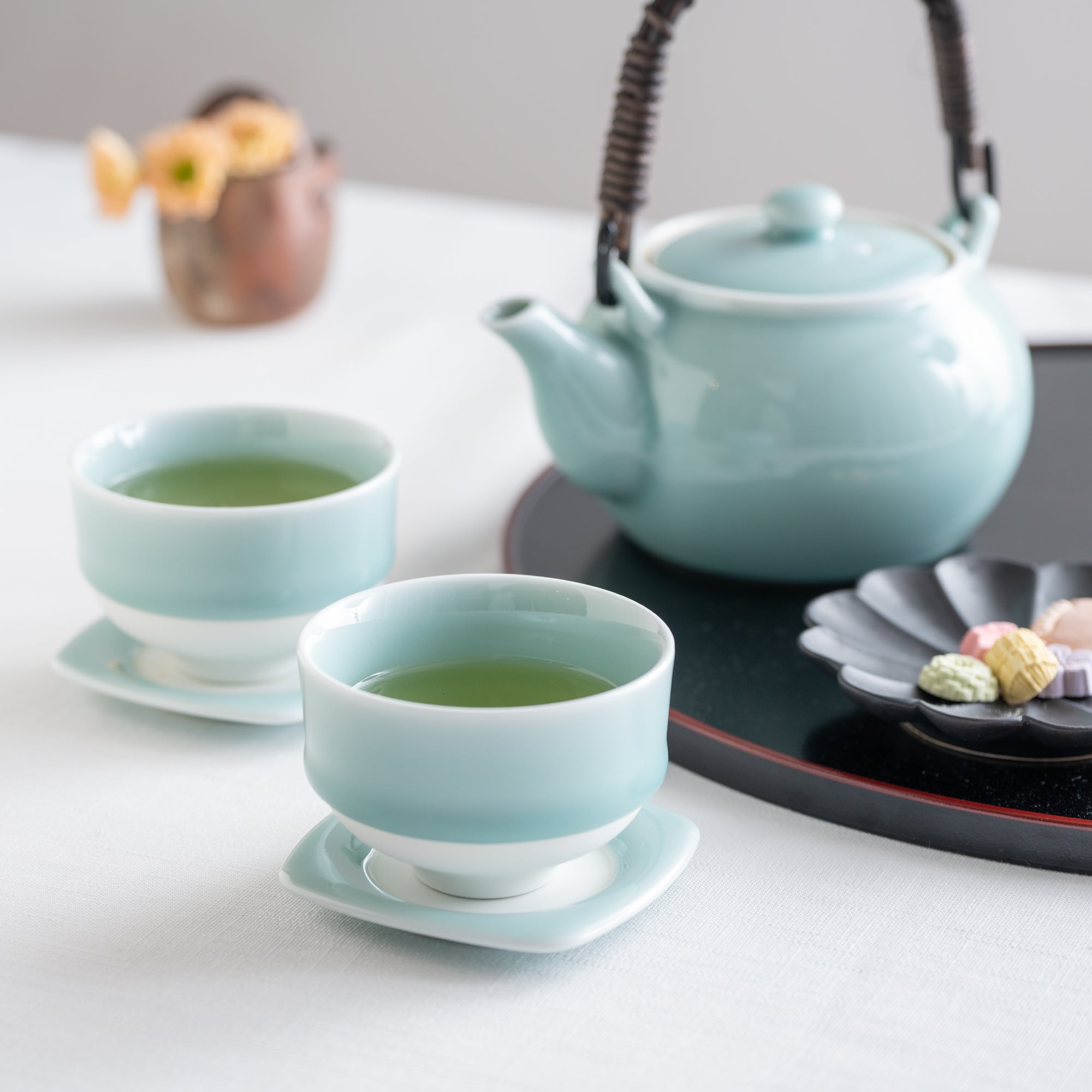 Japanische Teetasse aus Seladon von Nabeshima