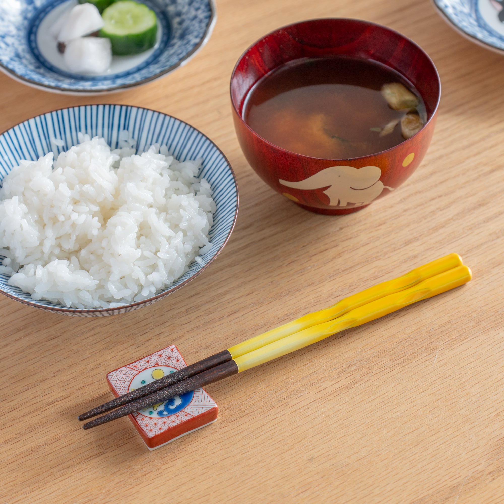 Yellow Perfect Fit Dishwasher Safe Wakasa Lacquer Reusable Chopsticks