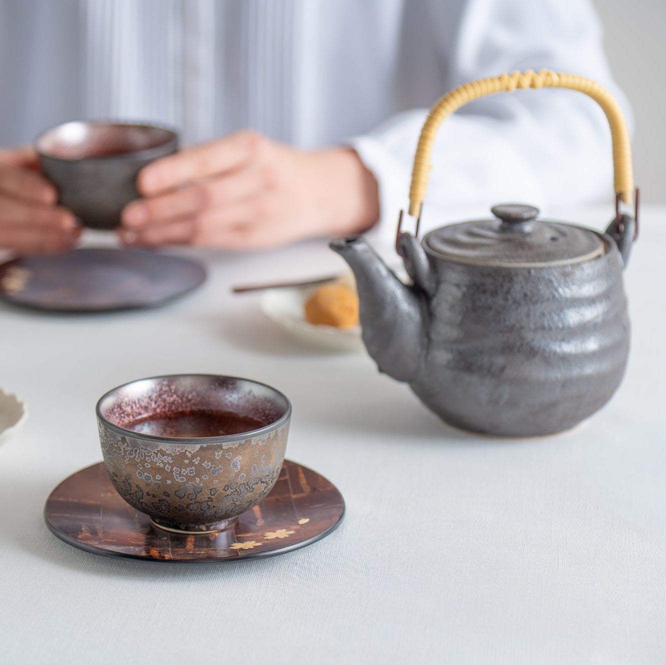 Black Glazed Japanese Teapot