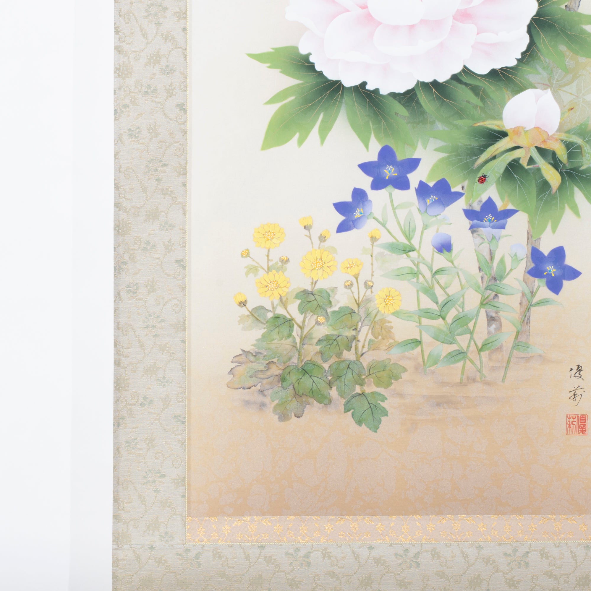 Flowers of the Four Seasons Kakejiku Hanging Scroll