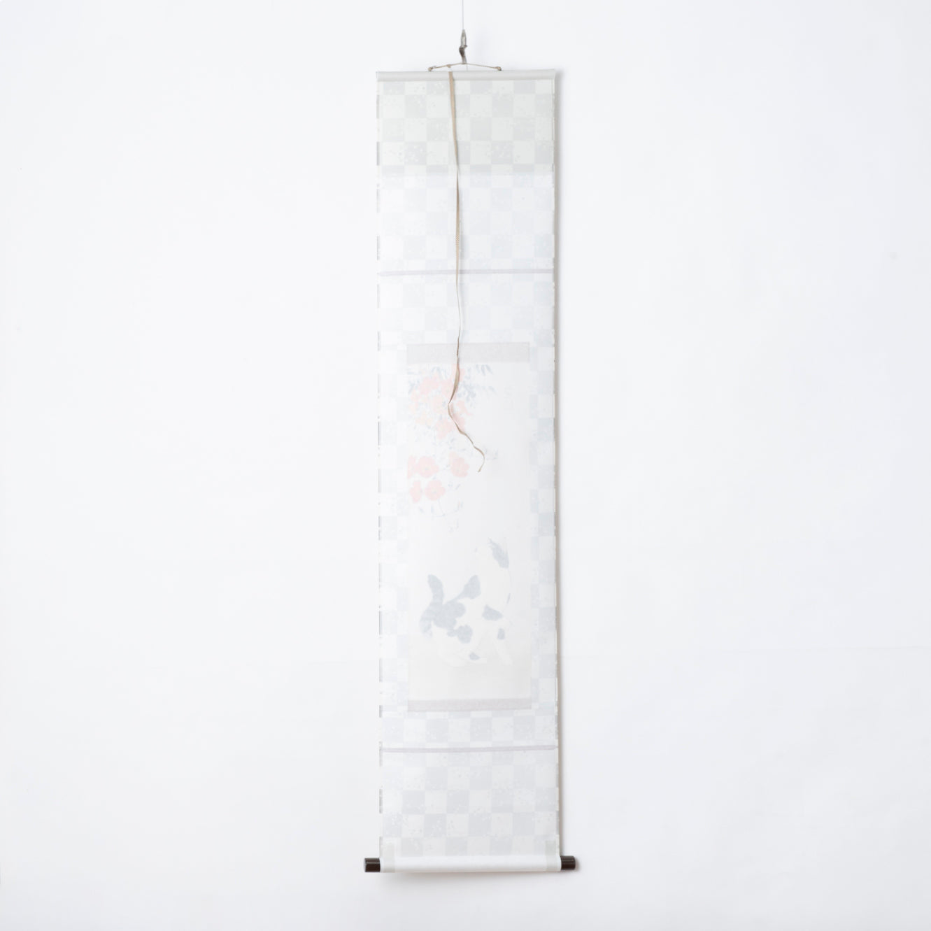Cat and Trumpet Vine Kakejiku Hanging Scroll
