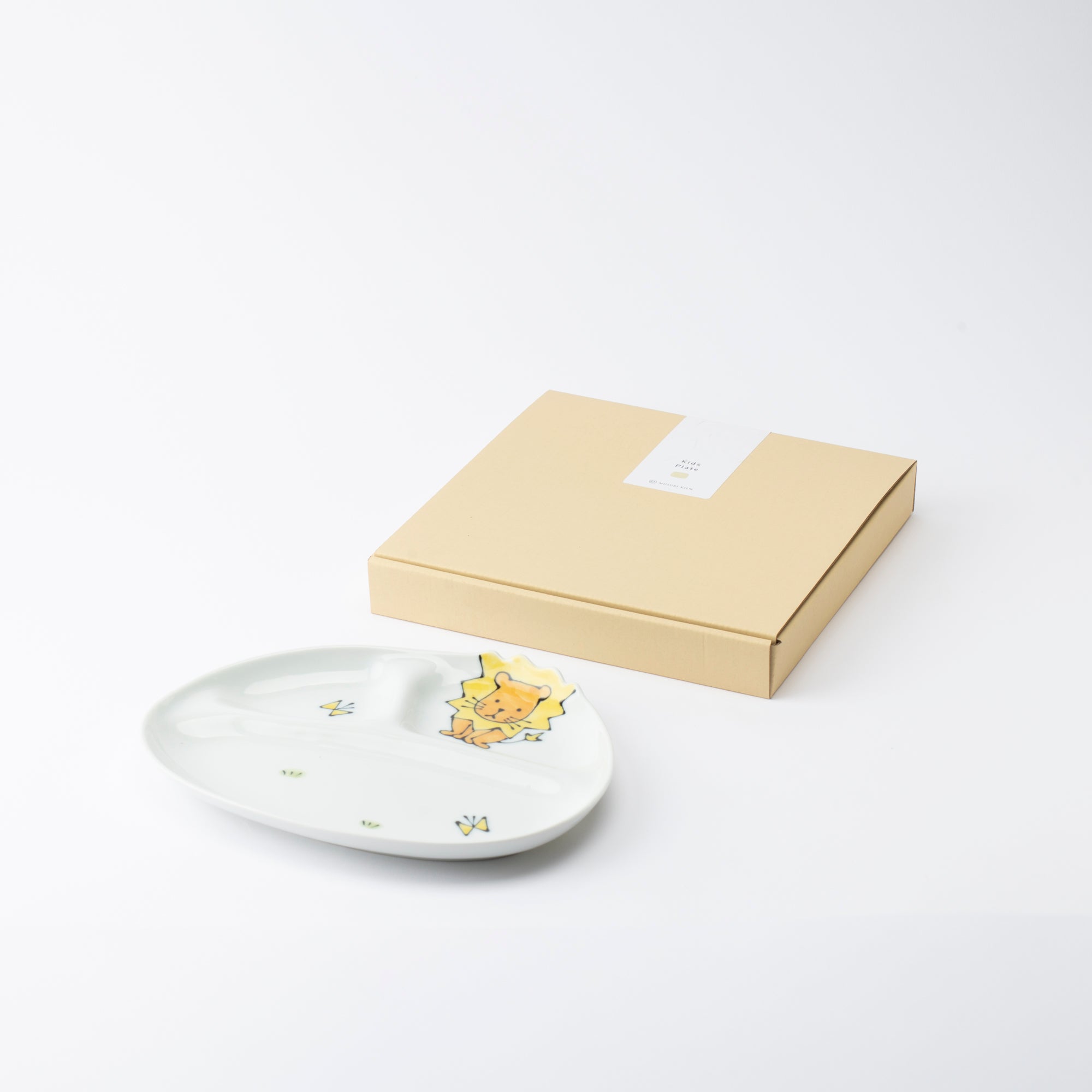 Plato dividido infantil con diseño de gato