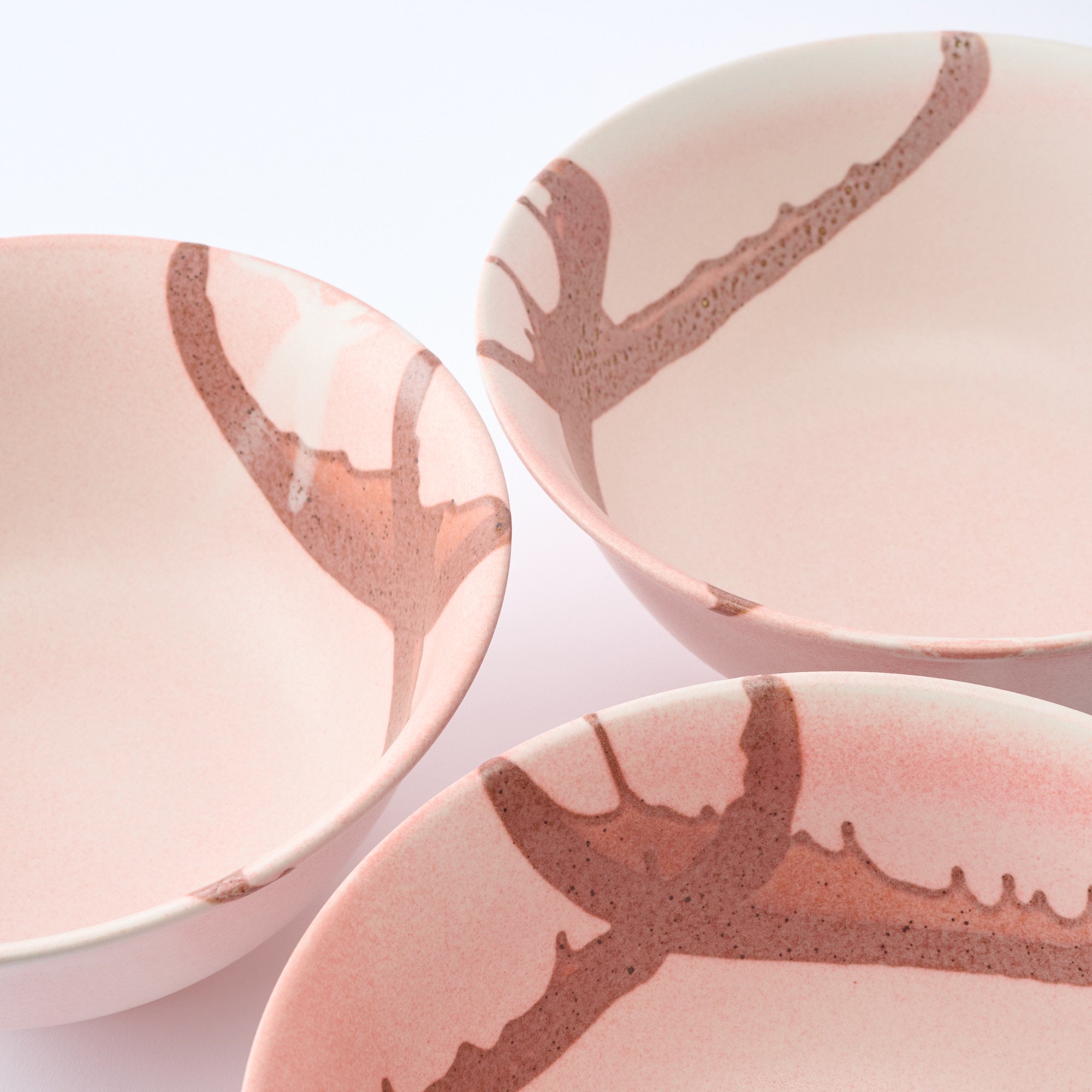 Earthy Stroke Pink Ramen Bowl 8.9 IN