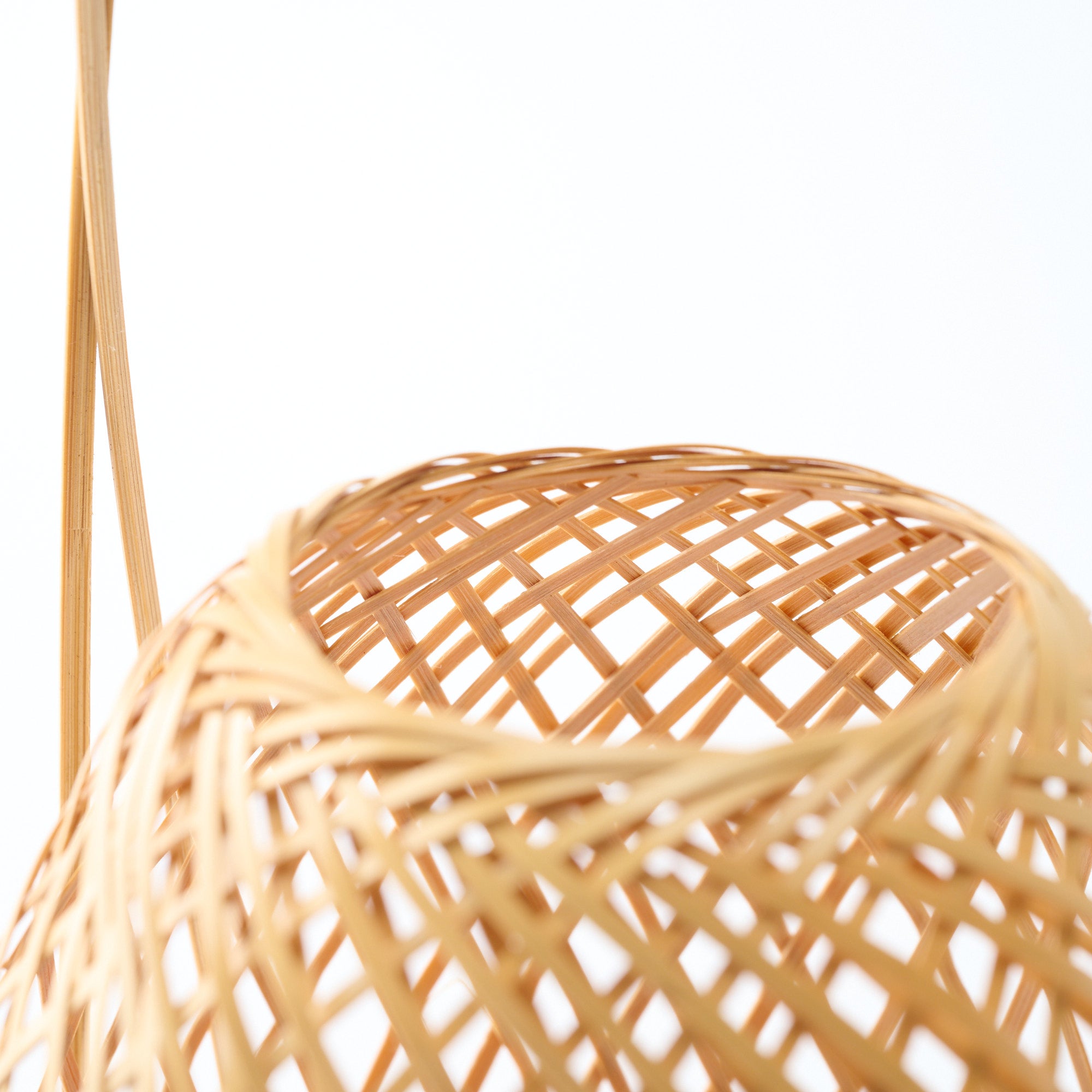 Oval Basketry Japanese Flower Vase