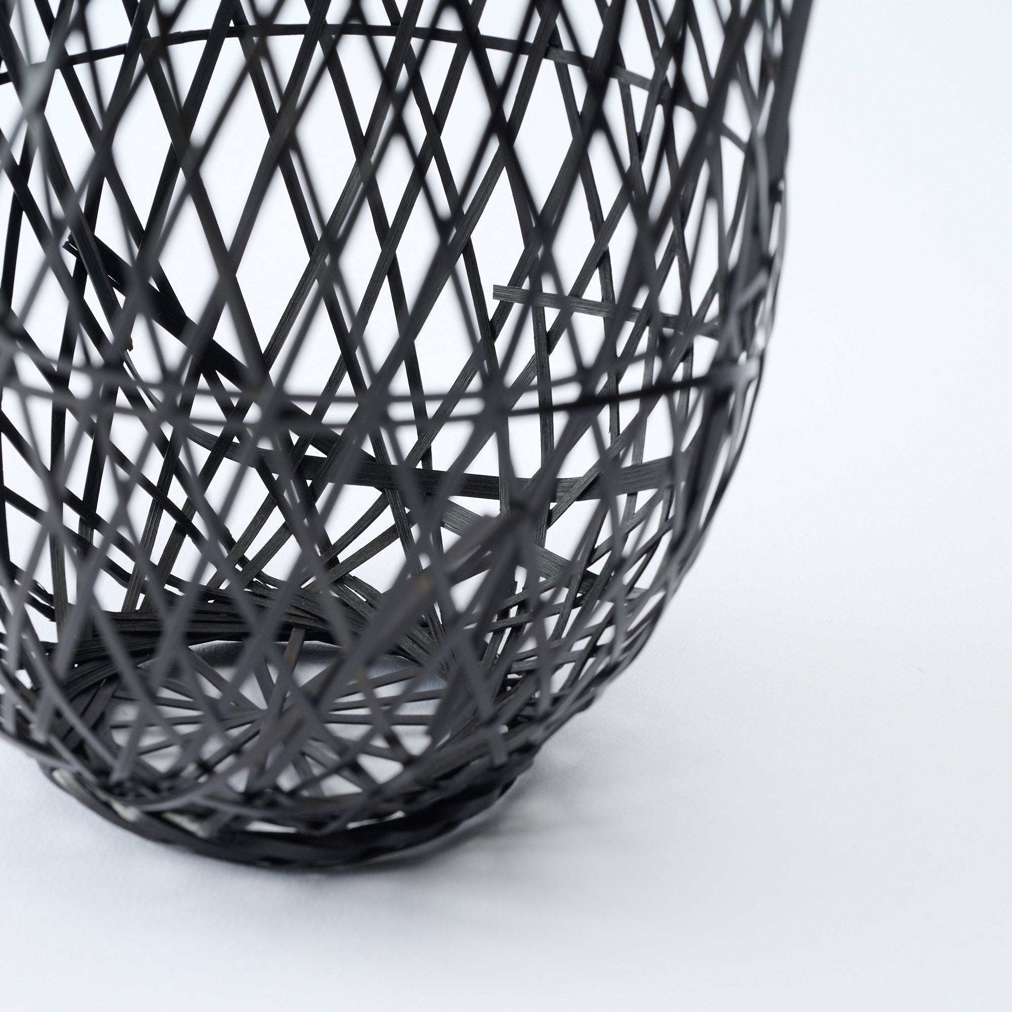 Oval Basketry Japanese Flower Vase