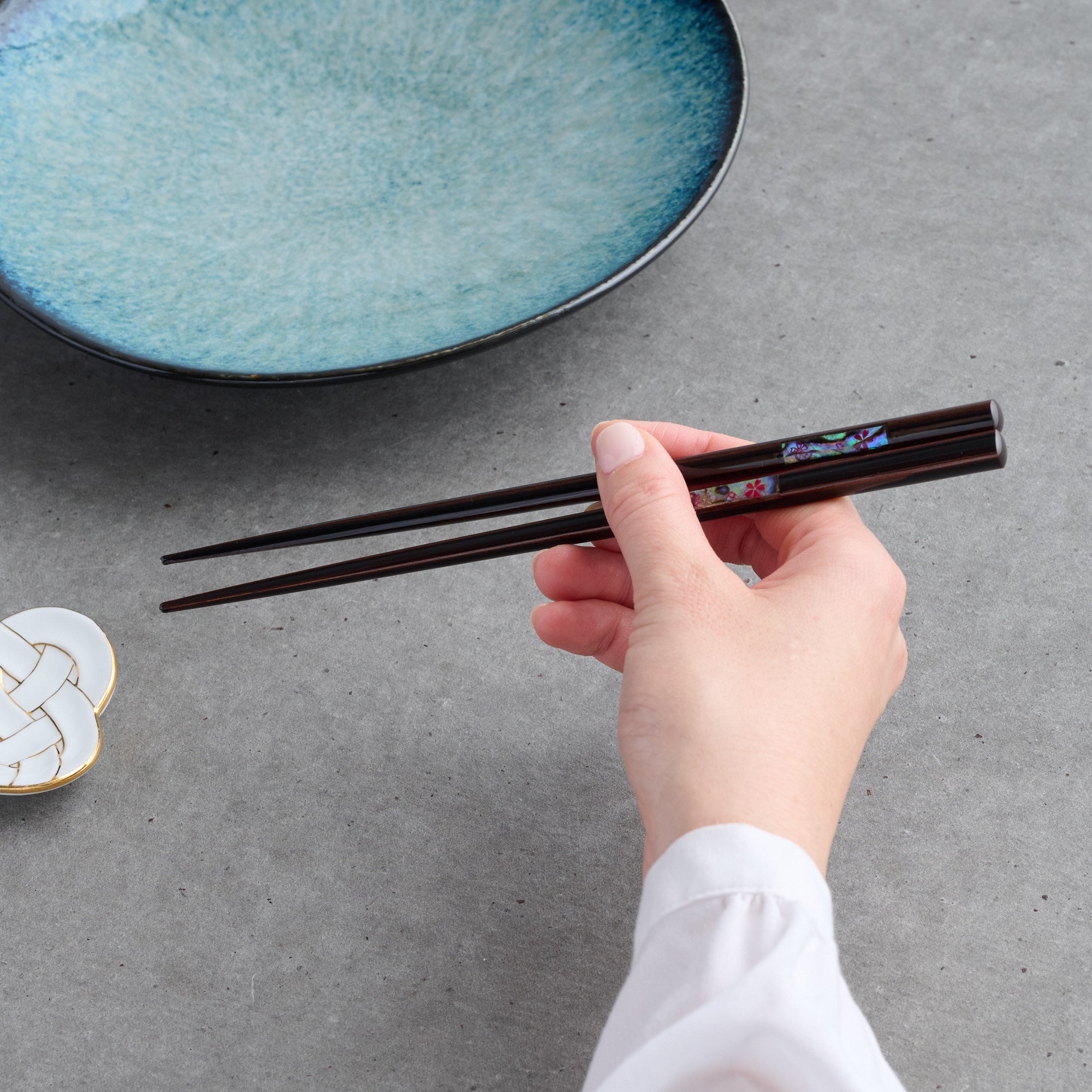 Blooming Sakura Shell Inlay Chopsticks Pair Set