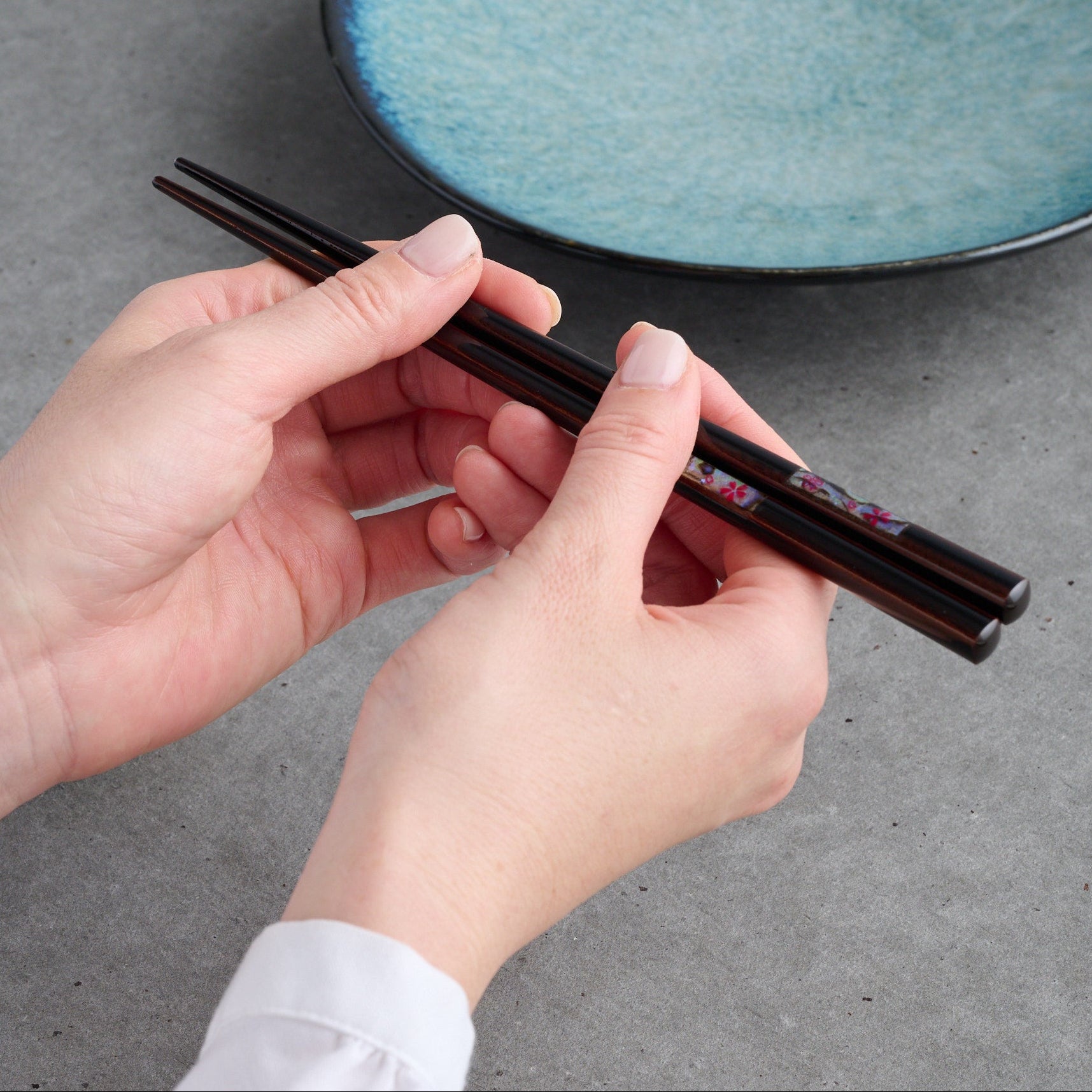 Blooming Sakura Shell Inlay Chopsticks Pair Set