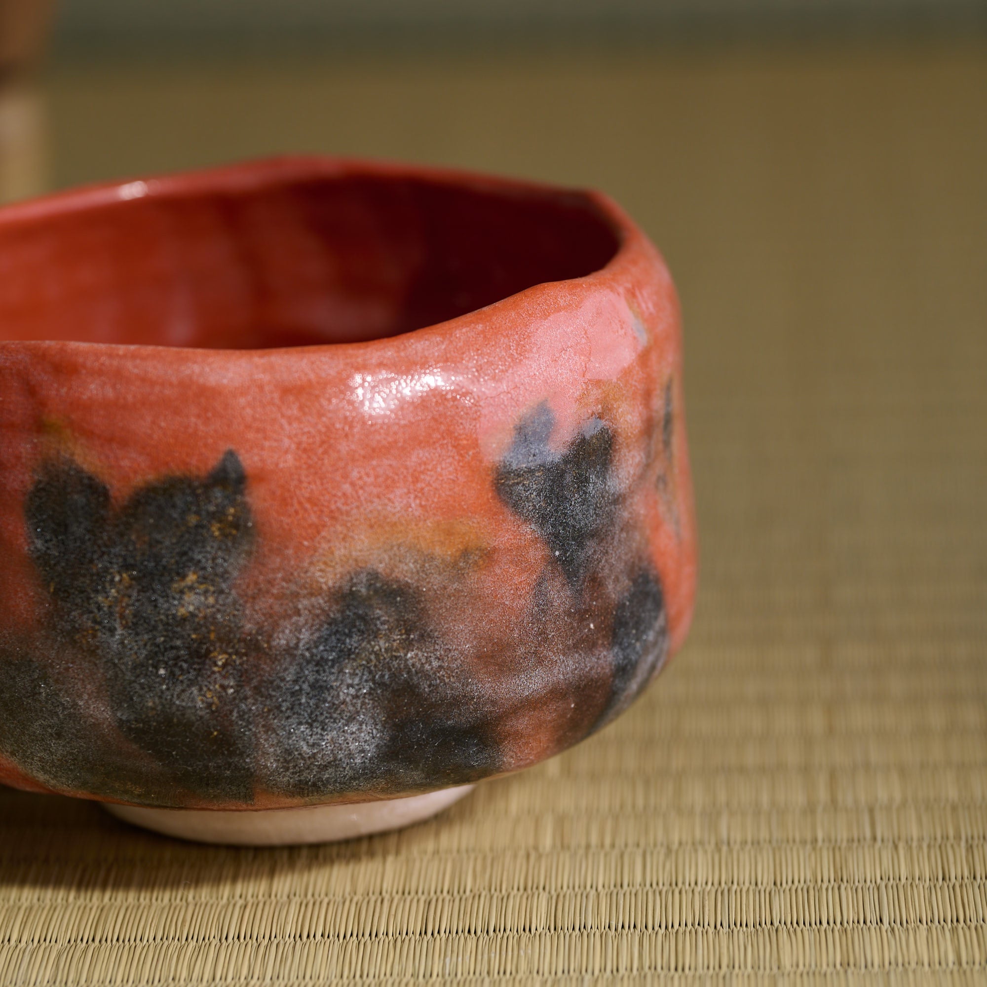 Red Raku Matcha Bowl