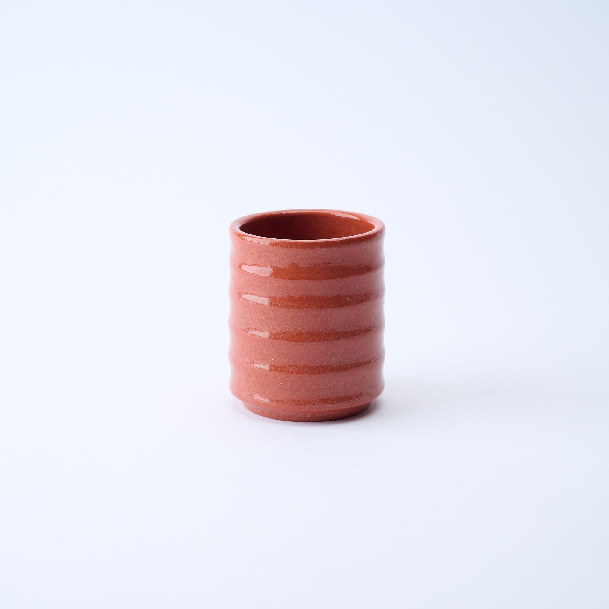 Red Raku Yunomi Japanese Teacup