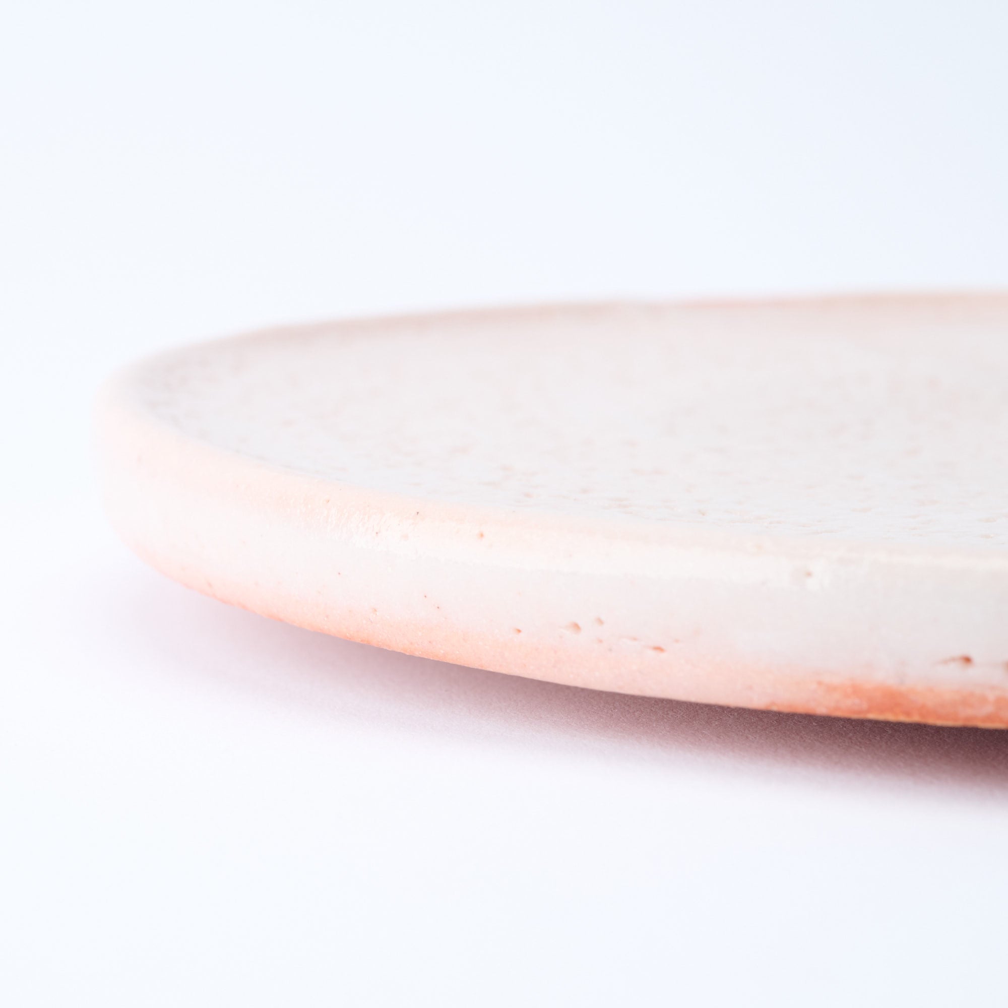 Shino Blush Footed Round Dinner Plate