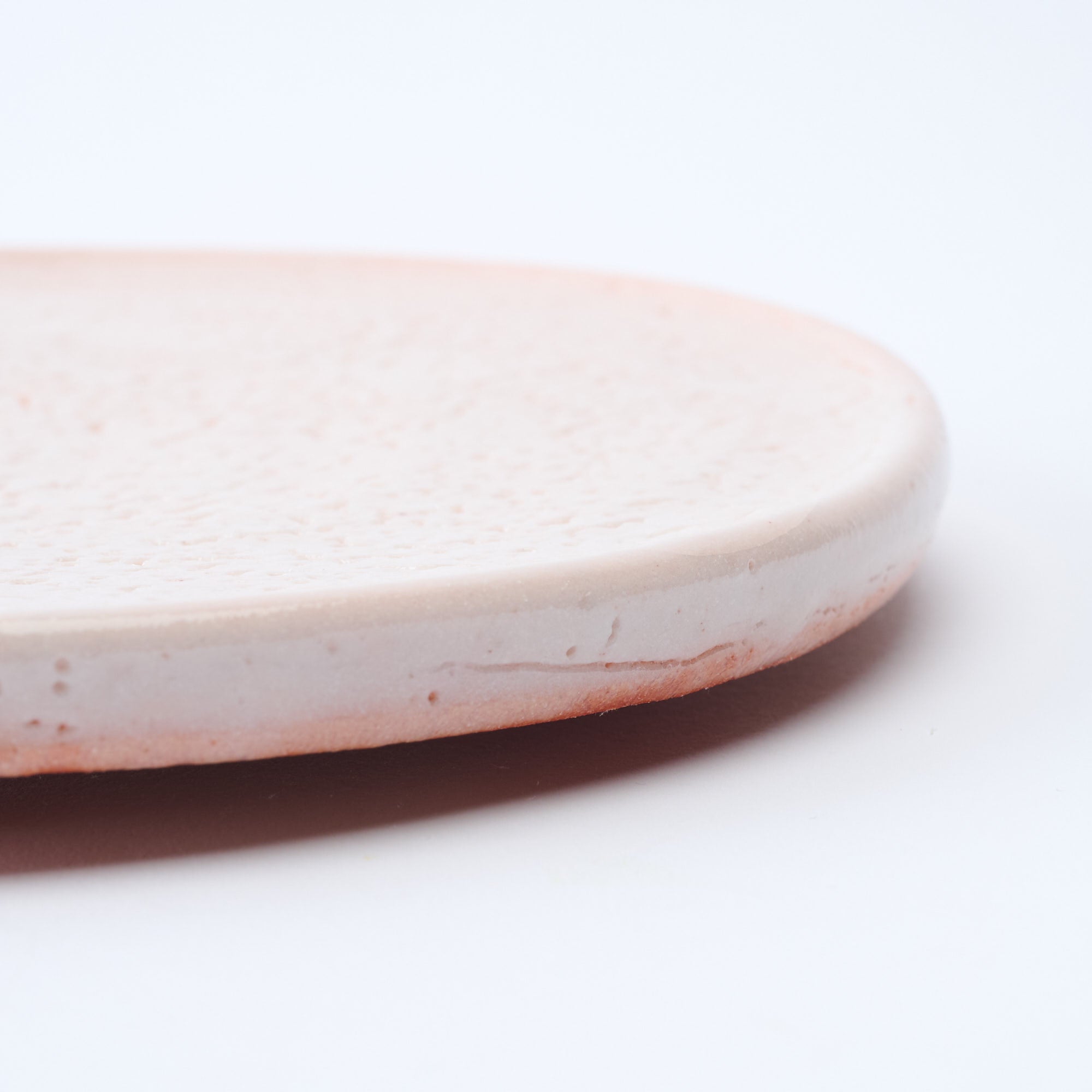 Shino Blush Footed Round Dinner Plate