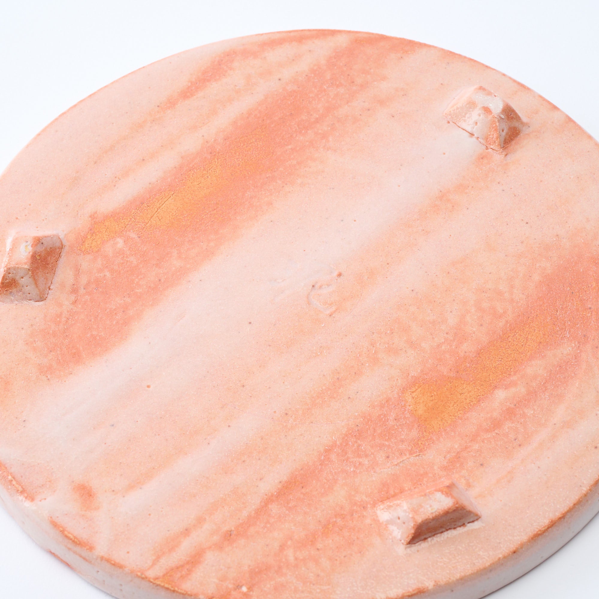 Shino Blush Footed Round Dinner Plate