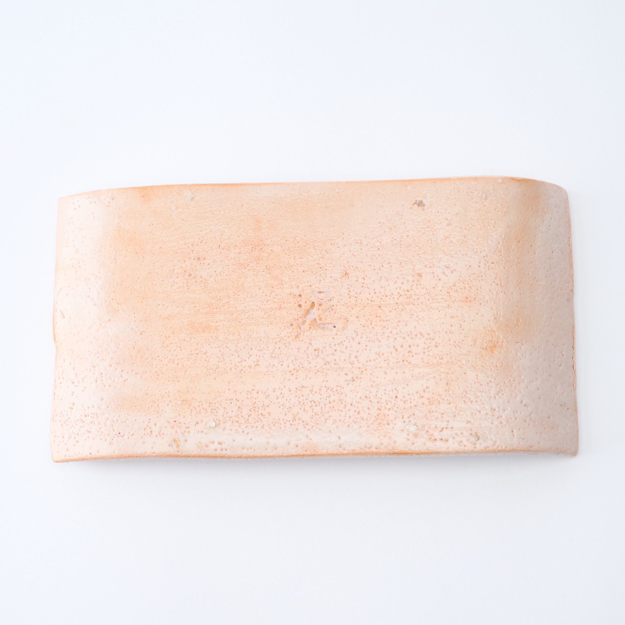 Shino Blush Flat Rectangular Dinner Plate