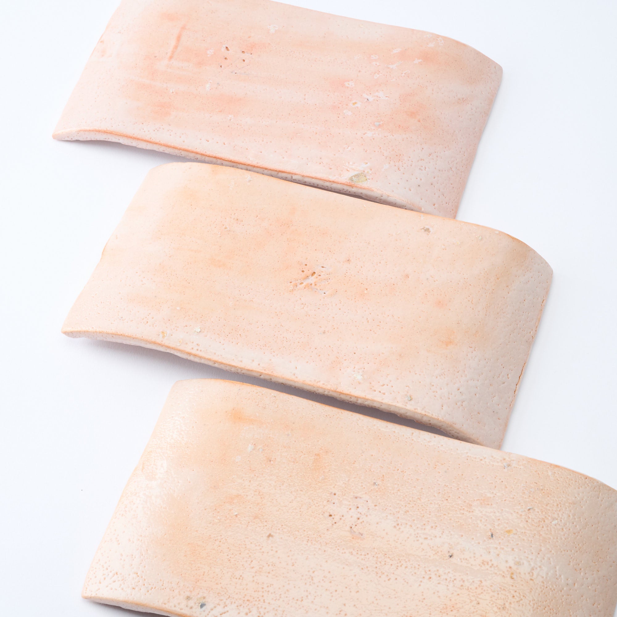 Shino Blush Flat Rectangular Dinner Plate