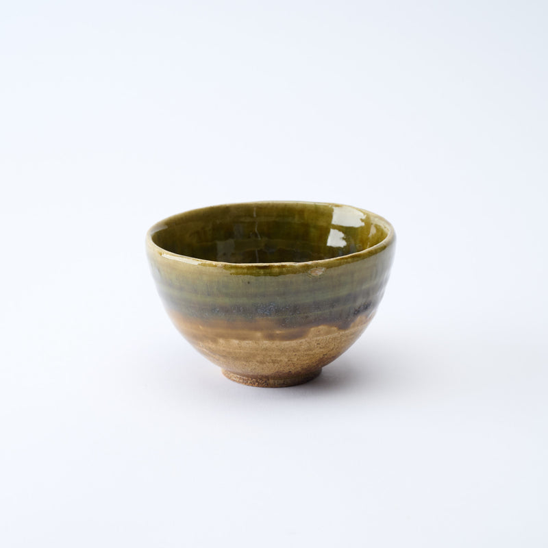 Mino Ware Oribe Rice Bowl – Japanese Pottery
