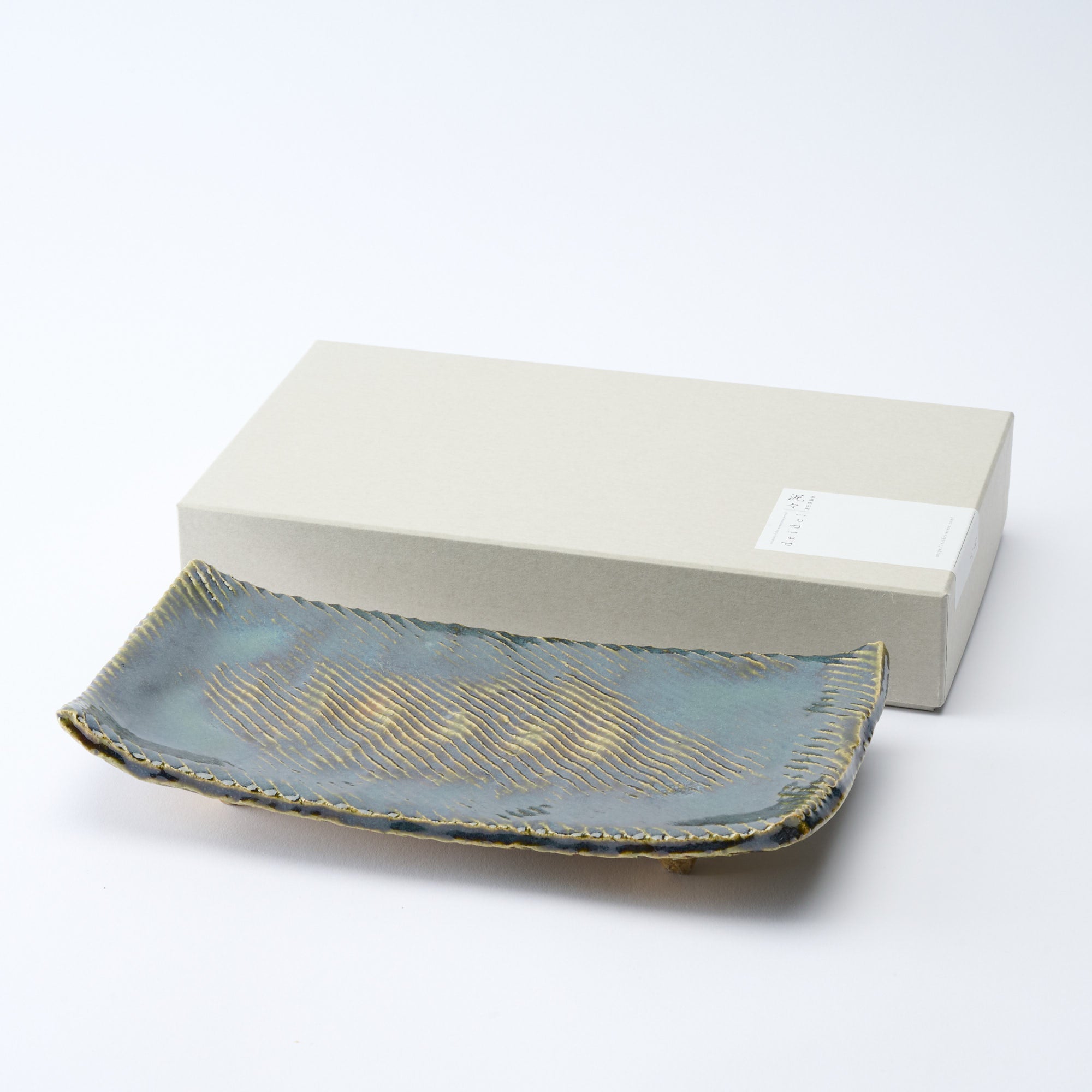 Oribe Footed Rectangular Dinner Plate