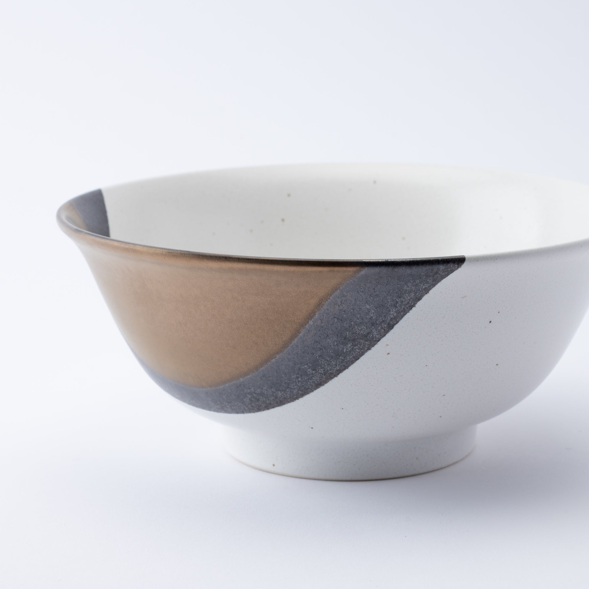 Bronze Luster with Matte Cream Ramen Bowl 8.9 IN