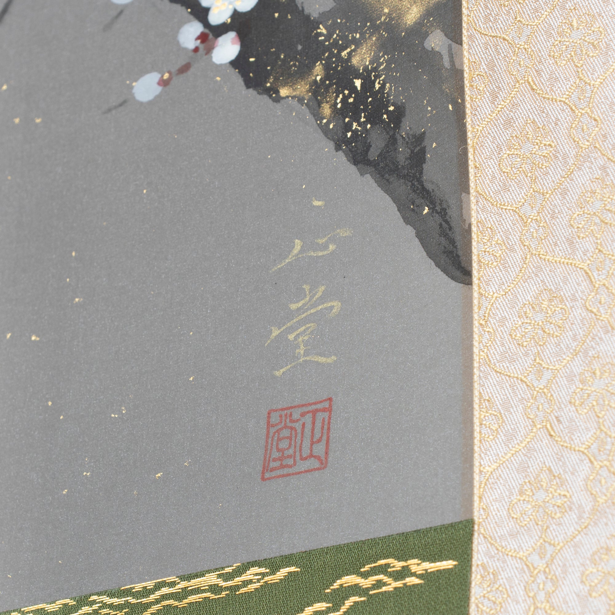 Plum Blossoms Under the Moon Kakejiku Hanging Scroll
